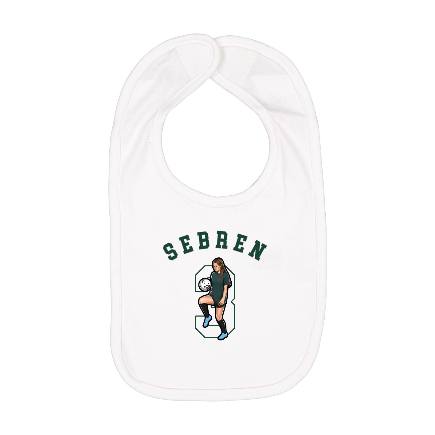 Infant Bib — Shirsey Arch in White