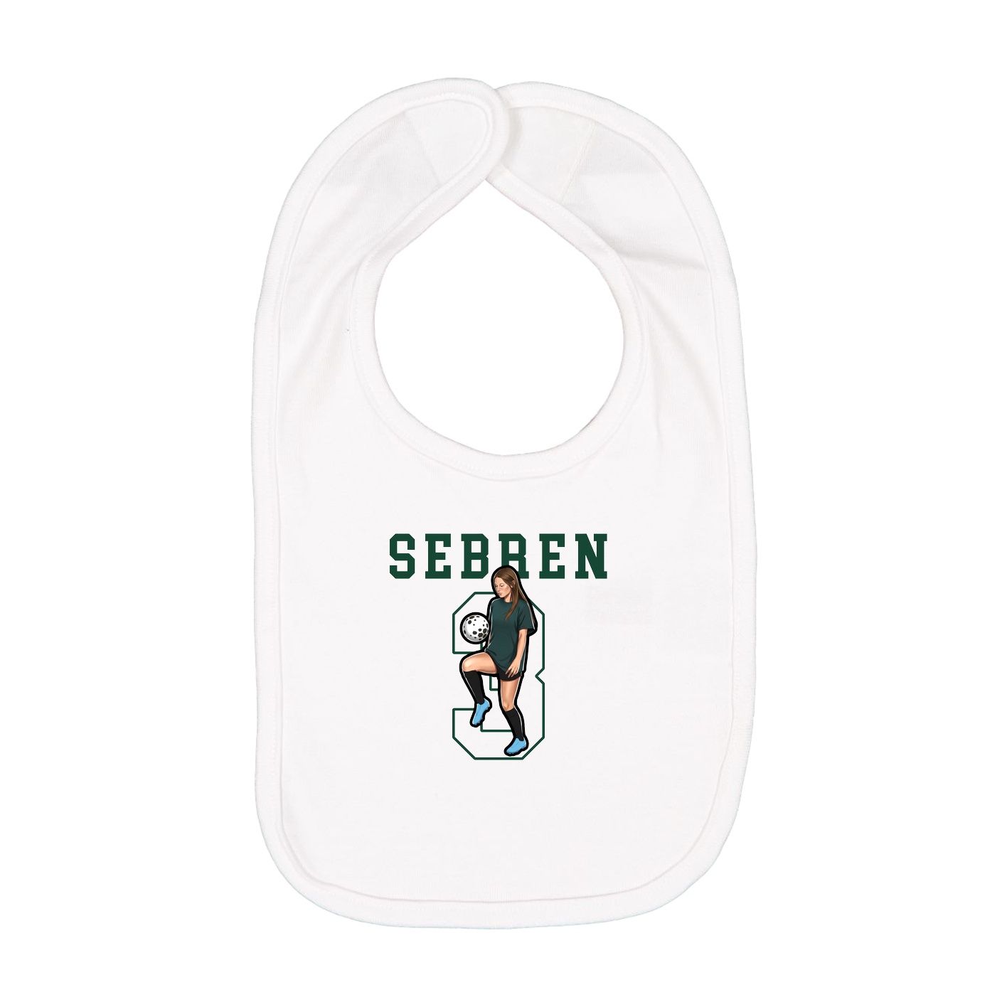 Infant Bib — Shirsey in White