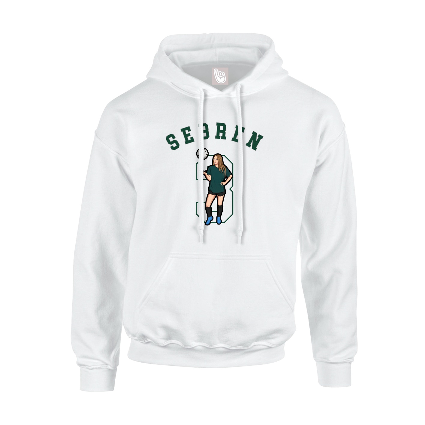 Youth Hoodie — Shirsey Arch in White