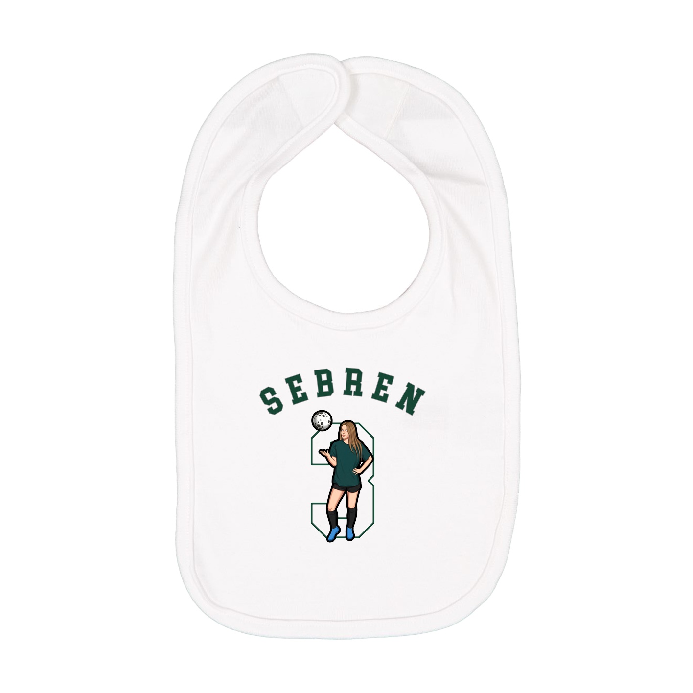 Infant Bib — Shirsey Arch in White
