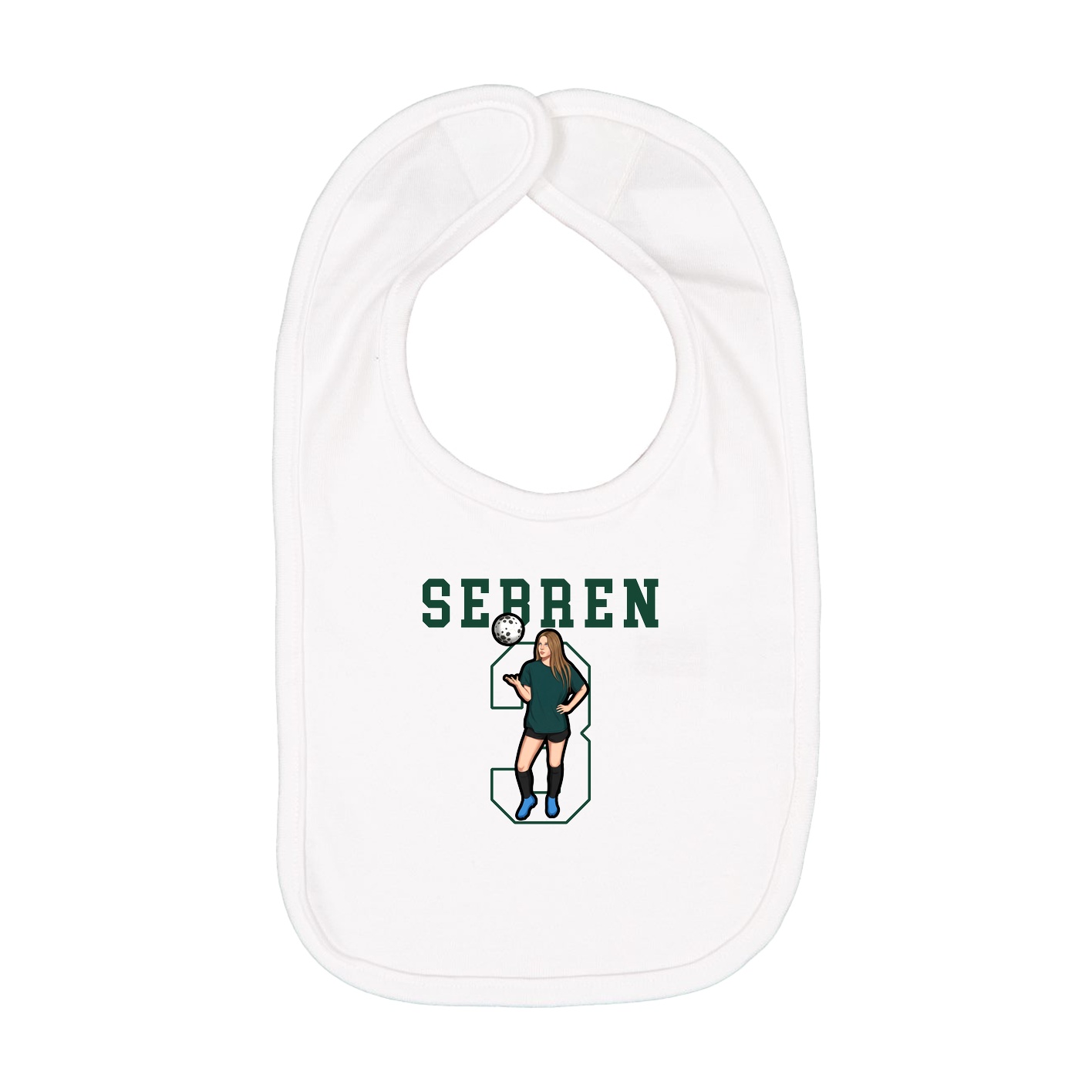 Infant Bib — Shirsey in White