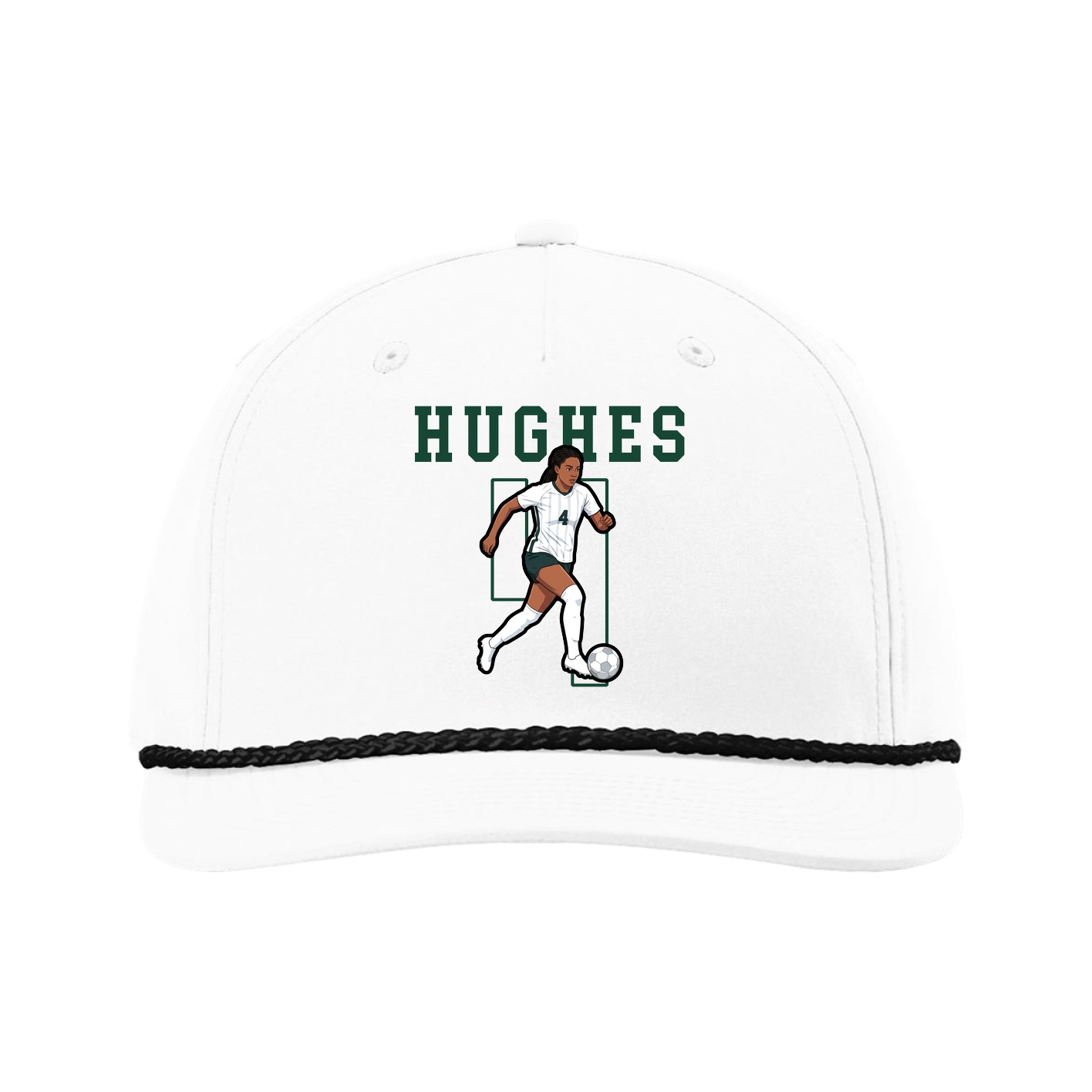 Five-Panel Classic Rope Cap — Shirsey in White