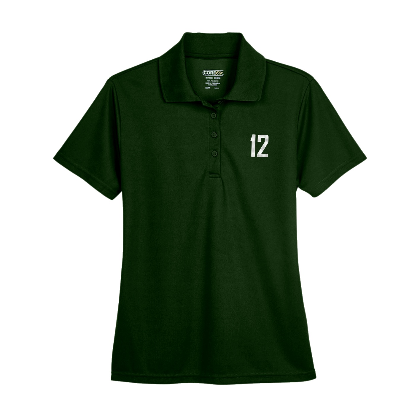 Womens Performance Polo — Front Shirsy in Green