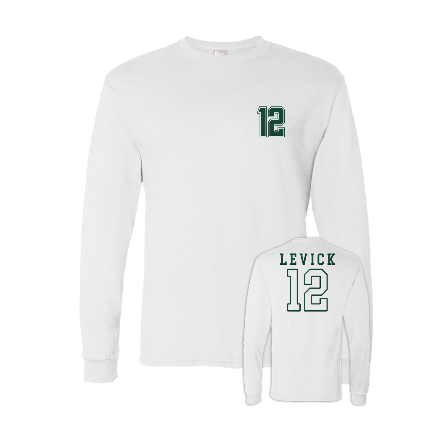 Long Sleeve Tee — Chest Back in White