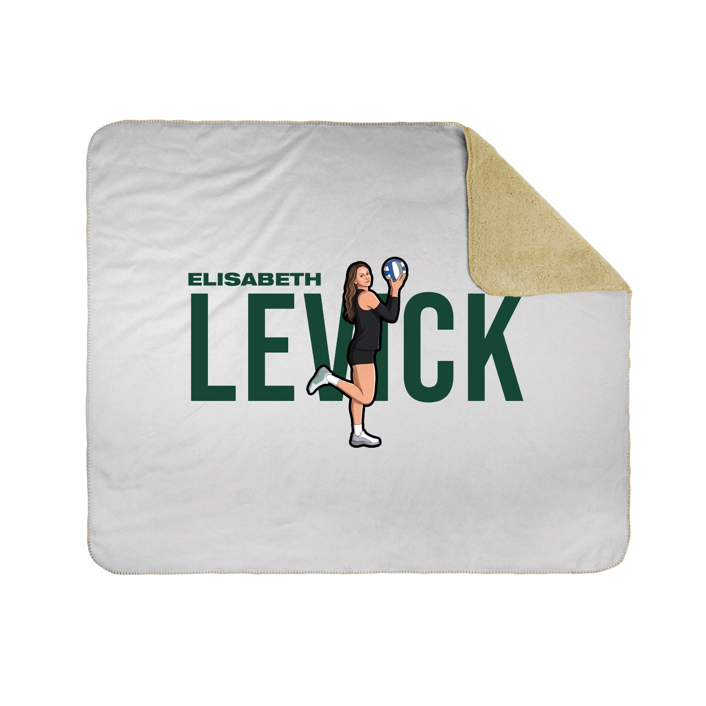 Throw Blanket — Player Name in White