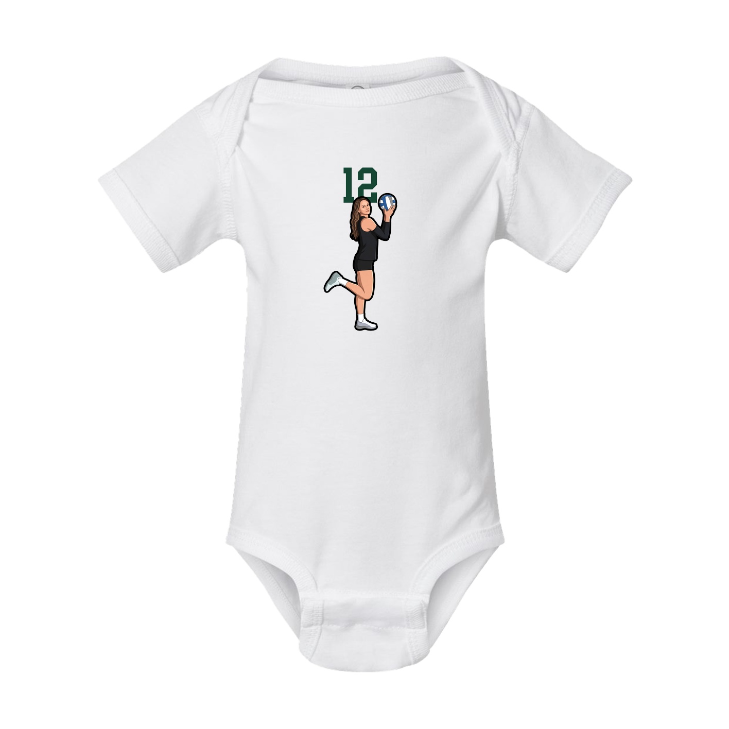 Baby Onesie — Number Top in White