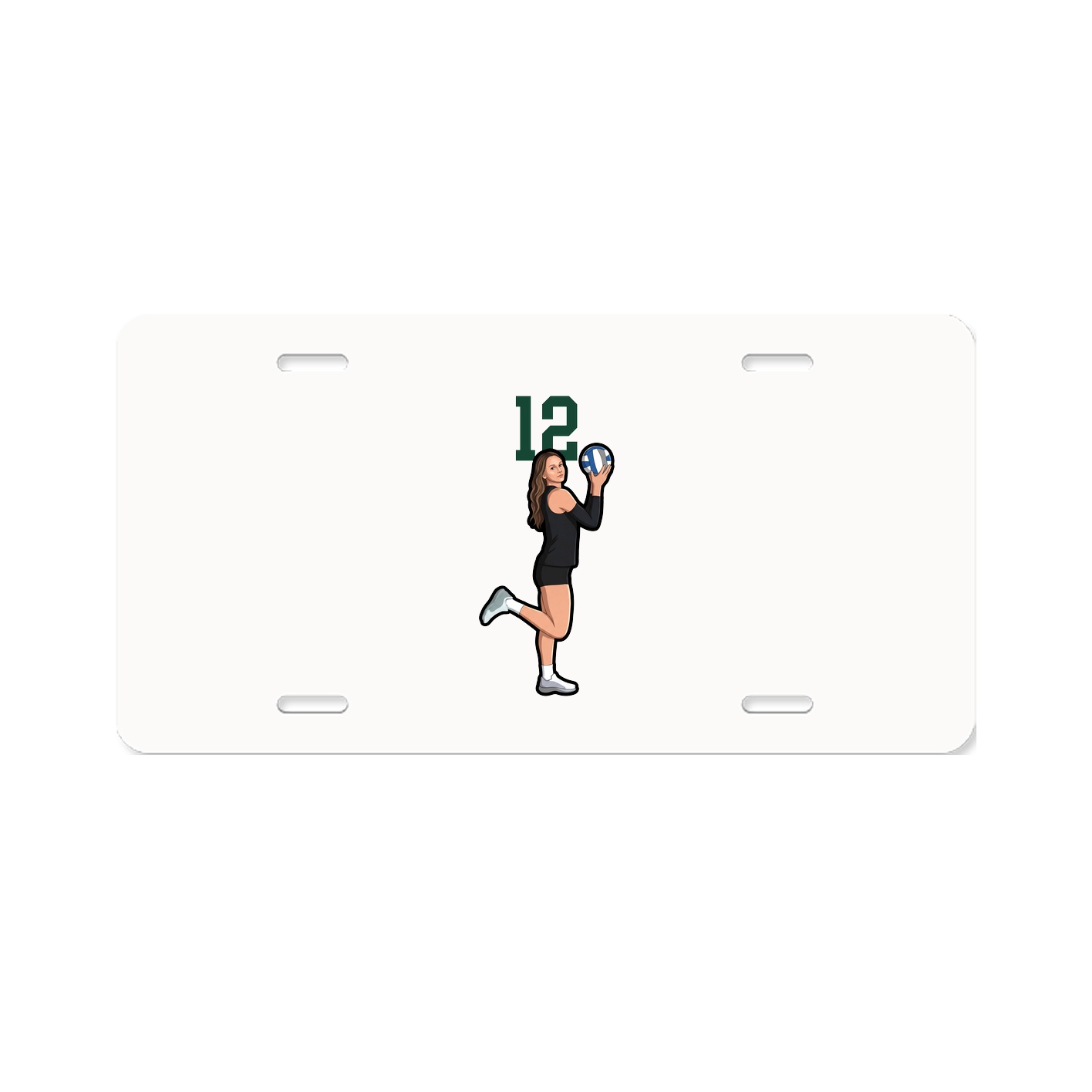 License Plate — Number Top in Classic