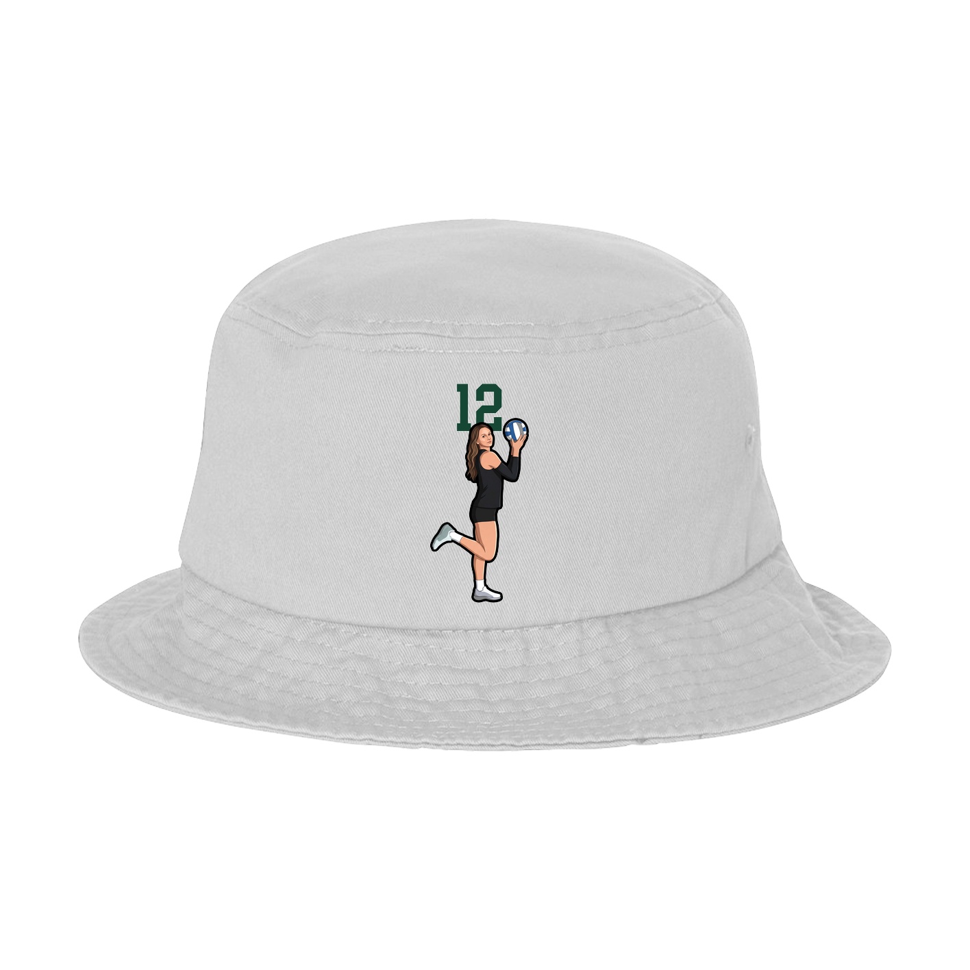 Bucket Cap — Number Top in White