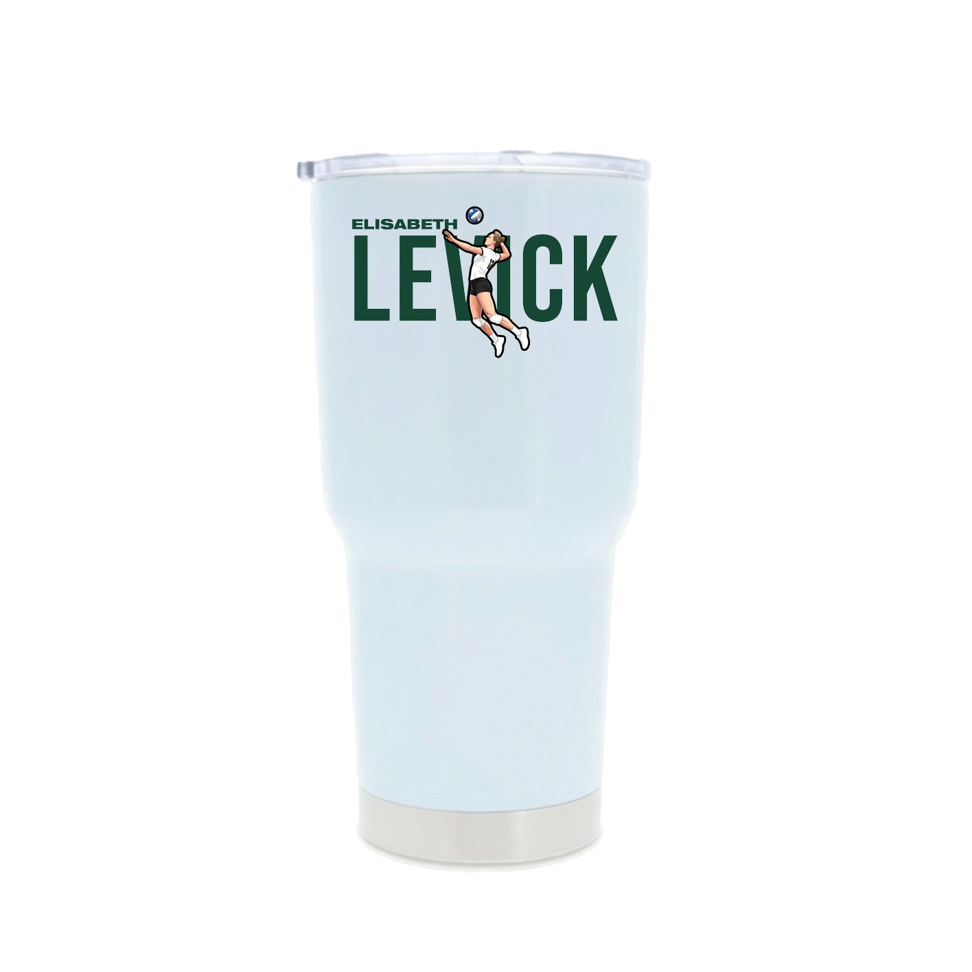 30oz Stainless Steel Tumbler — Player Name in White