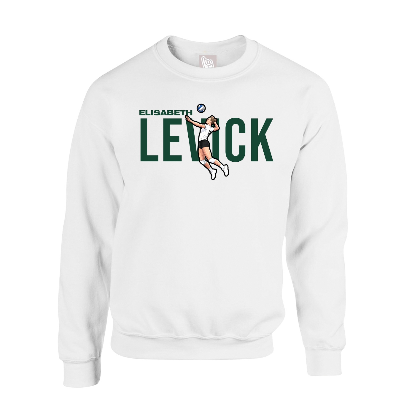 Fleece Crew — Player Name in White