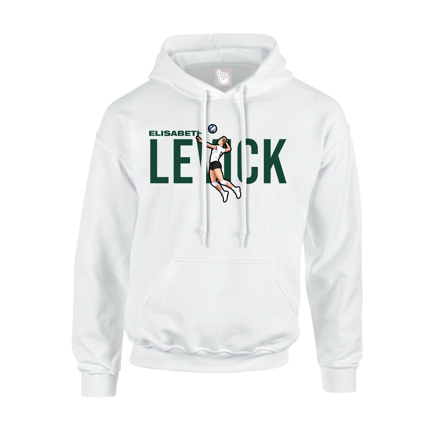 Youth Hoodie — Player Name in White