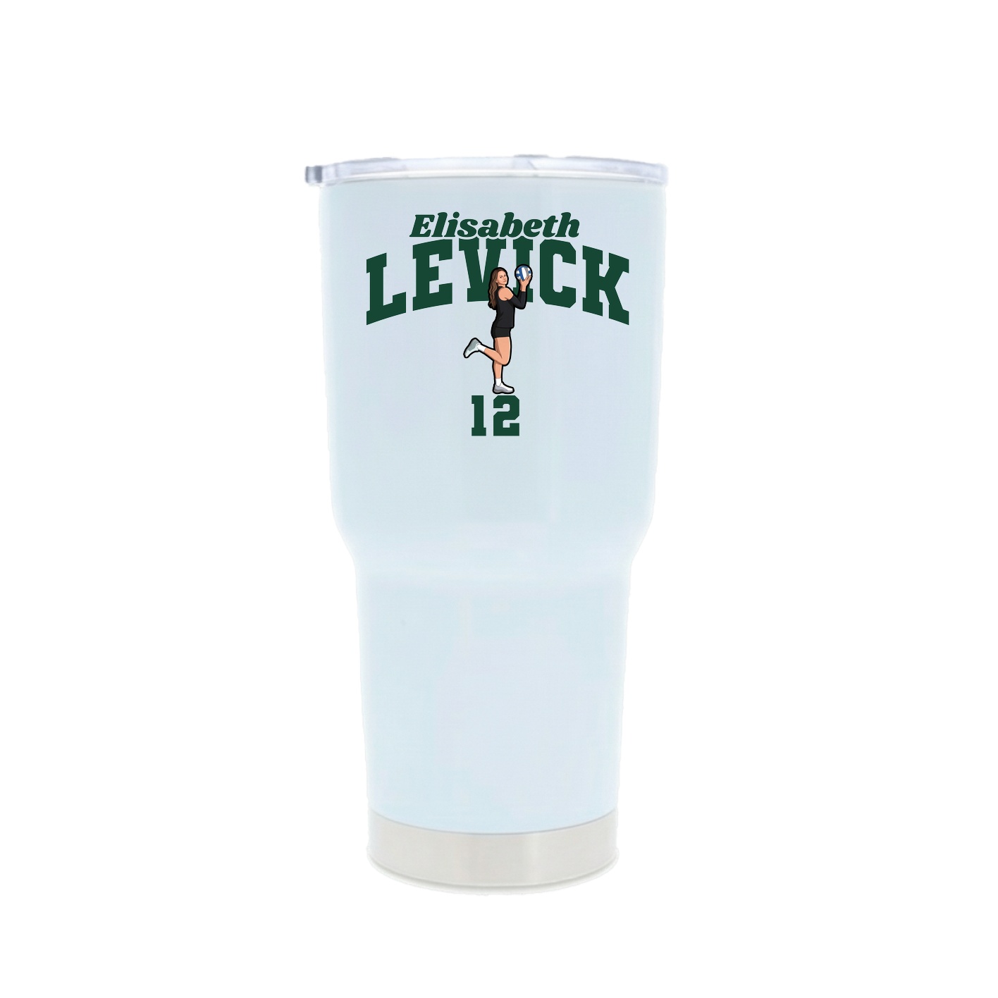 30oz Stainless Steel Tumbler — Signature Arch in White