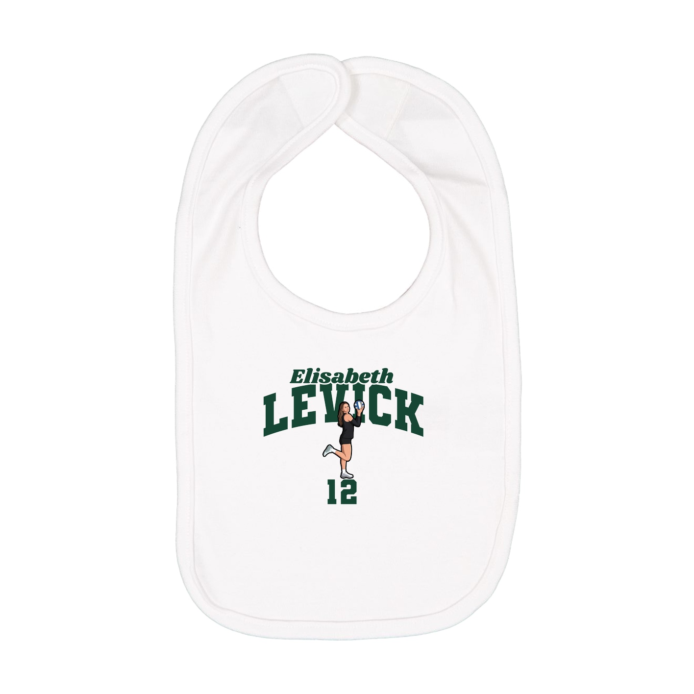 Infant Bib — Signature Arch in White