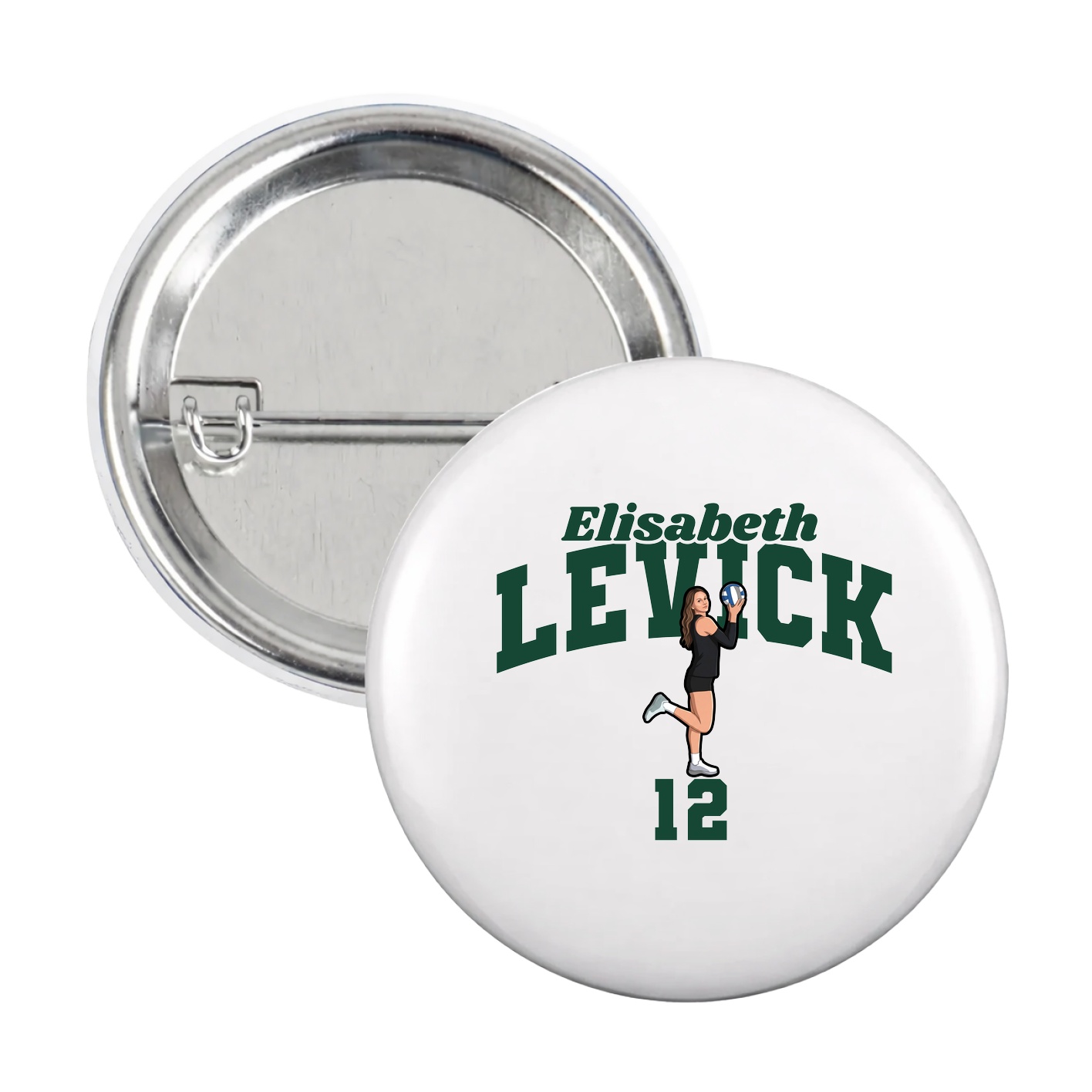 Game Day Button — Signature Arch in White