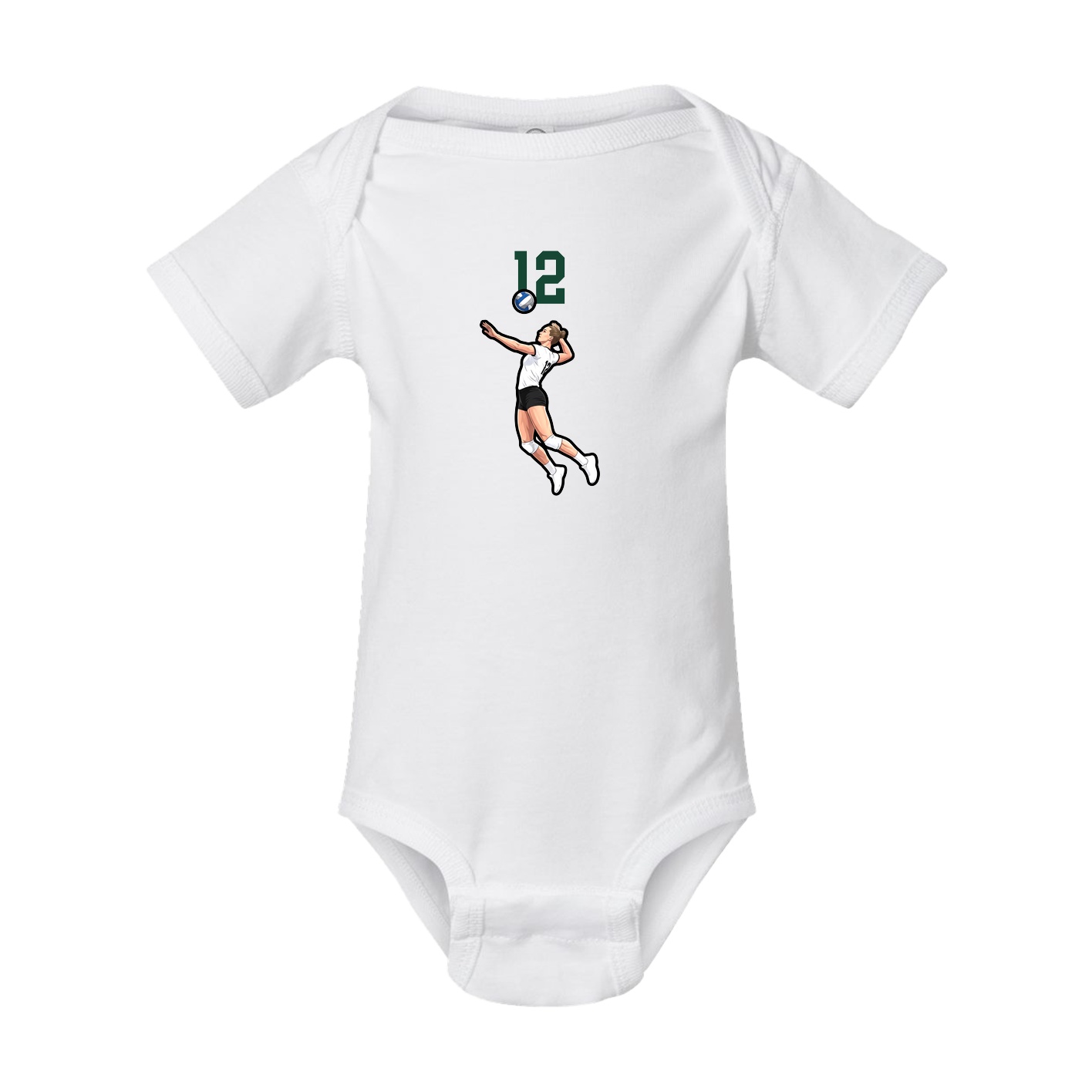 Baby Onesie — Number Top in White