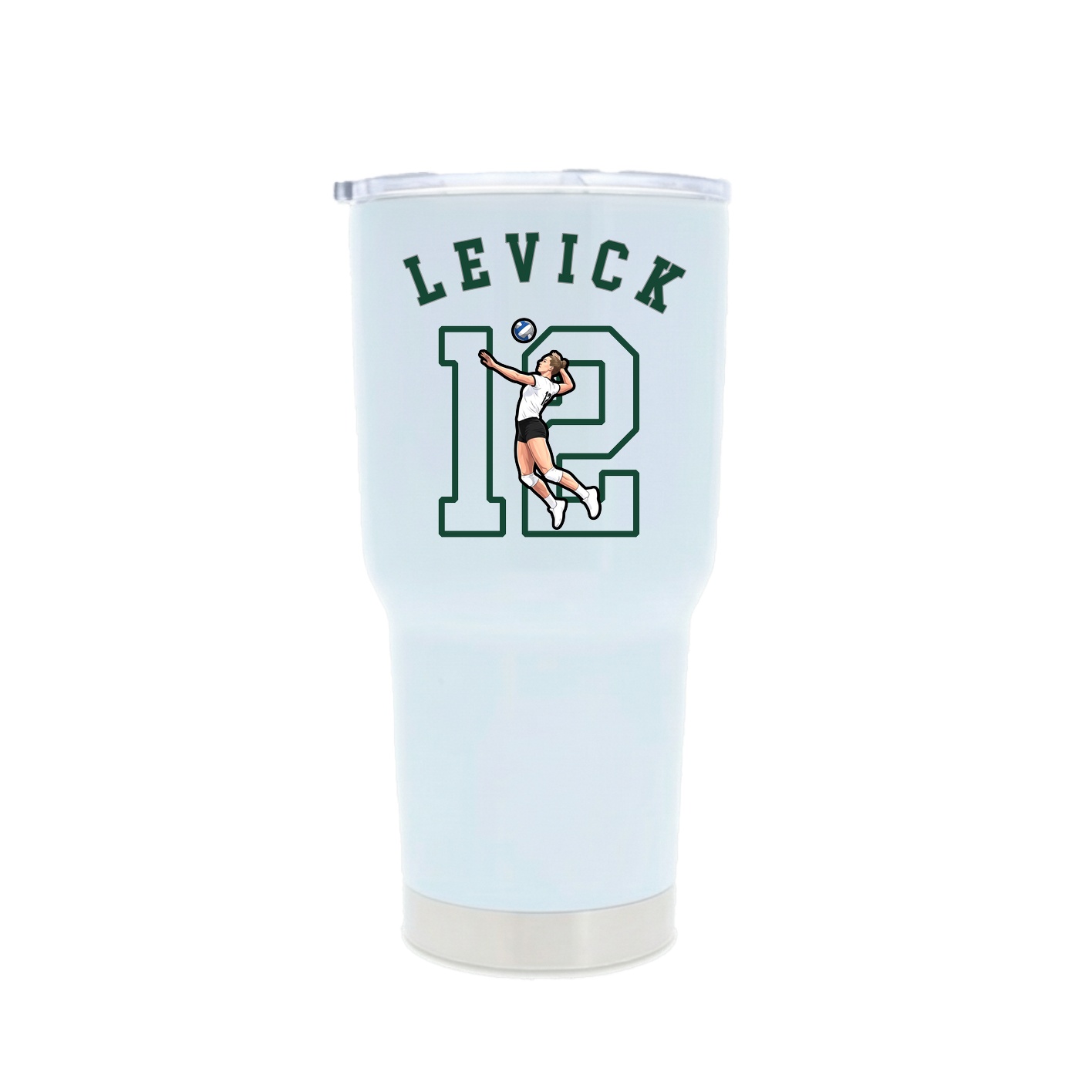 30oz Stainless Steel Tumbler — Shirsey Arch in White