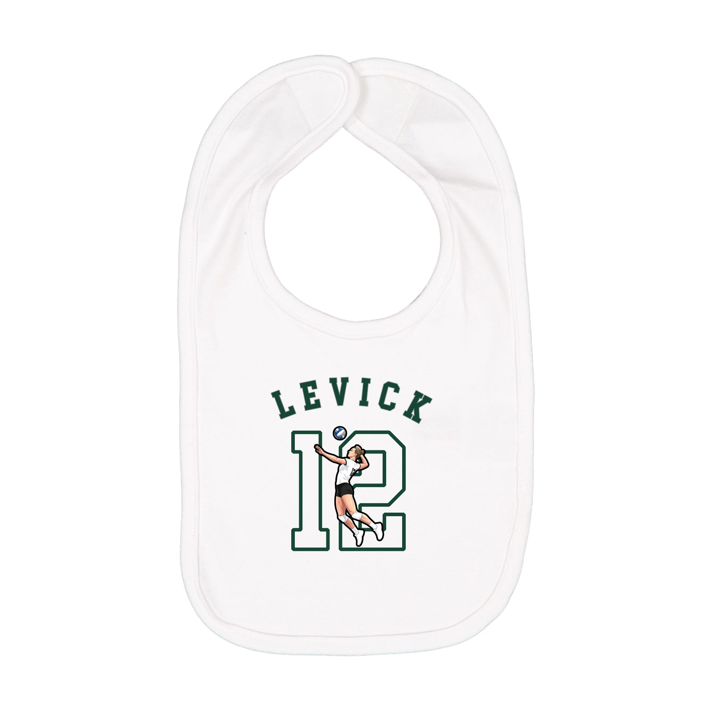 Infant Bib — Shirsey Arch in White