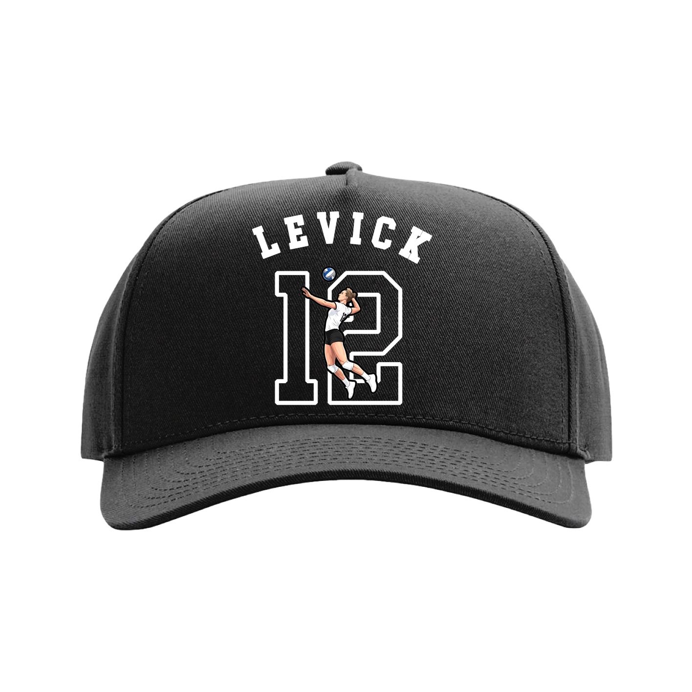 Full Fabric Five-Panel Champ Cap — Shirsey Arch in Black