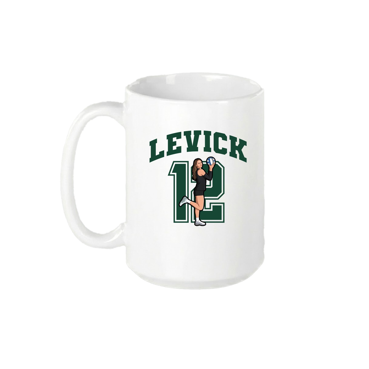 15oz Coffee Mug — Number in White