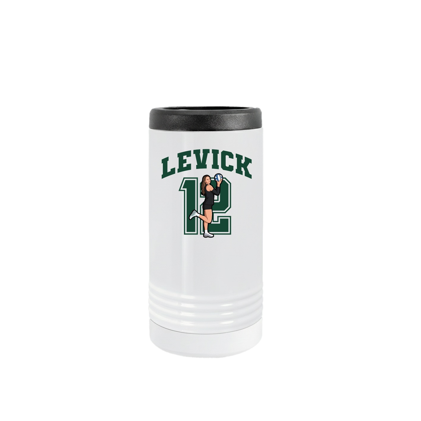 Slim Beverage Holder — Number in White