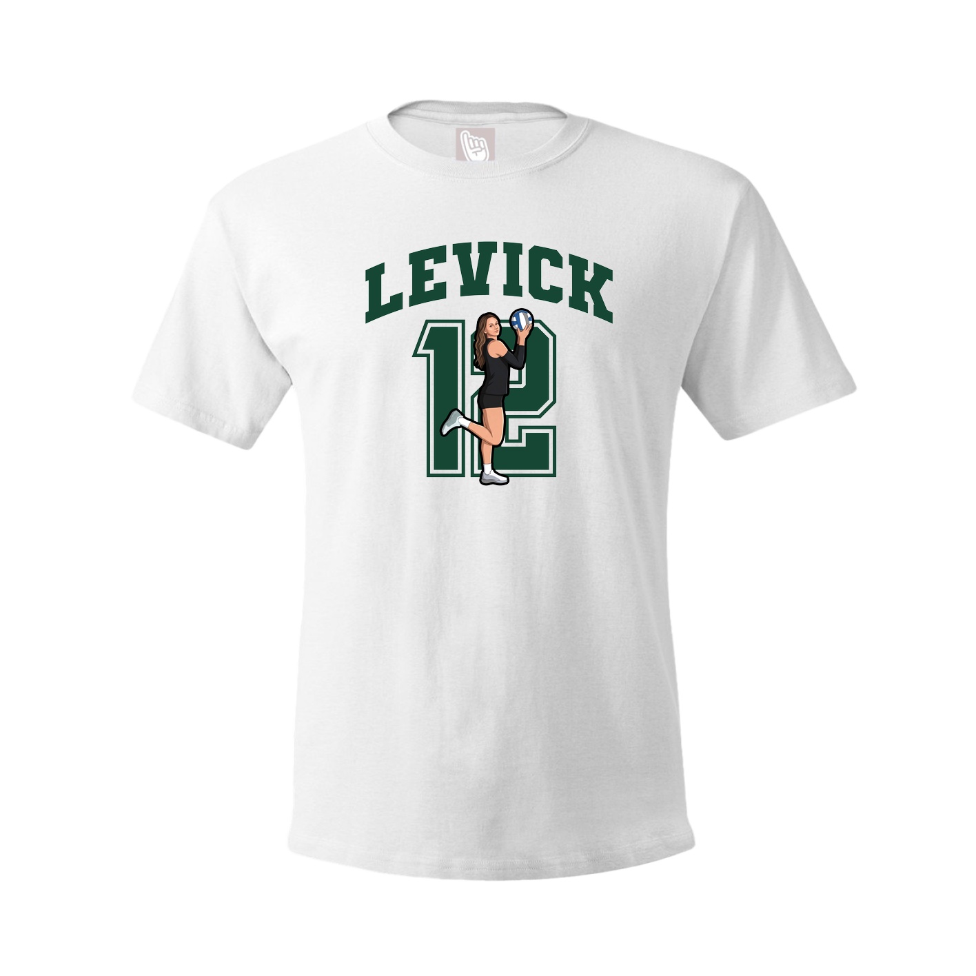 Youth Tee — Number in White