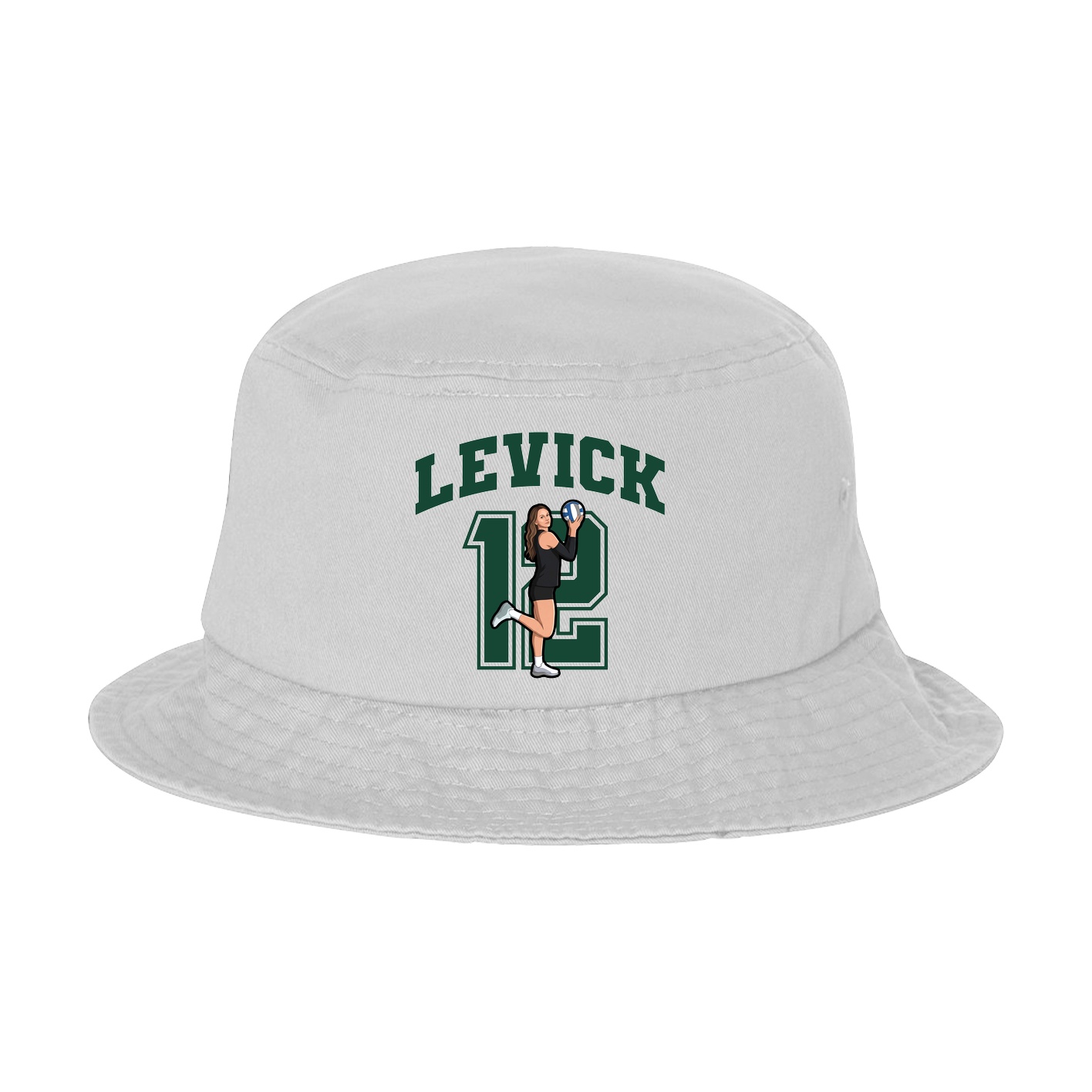 Bucket Cap — Number in White