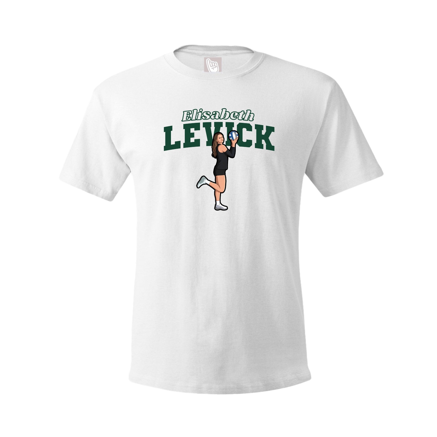 Youth Tee — Name Arch in White