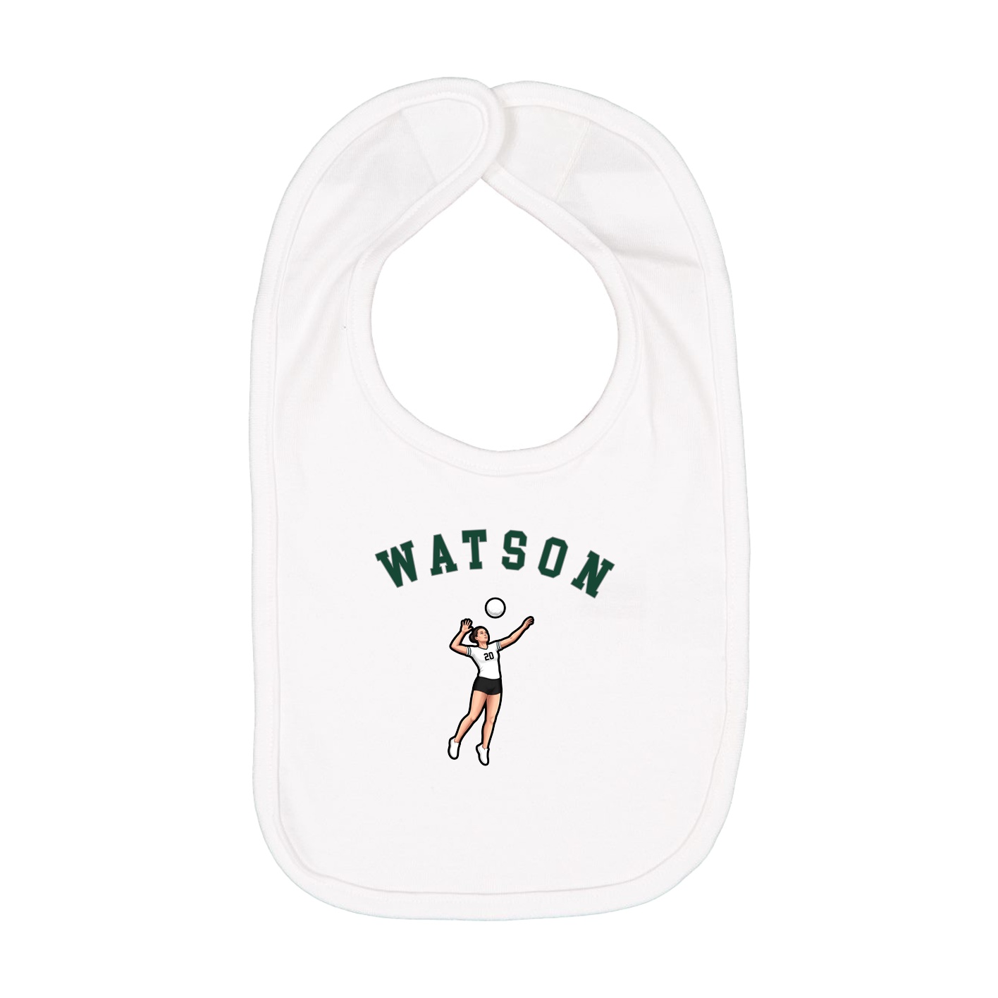 Infant Bib — Shirsey Arch in White