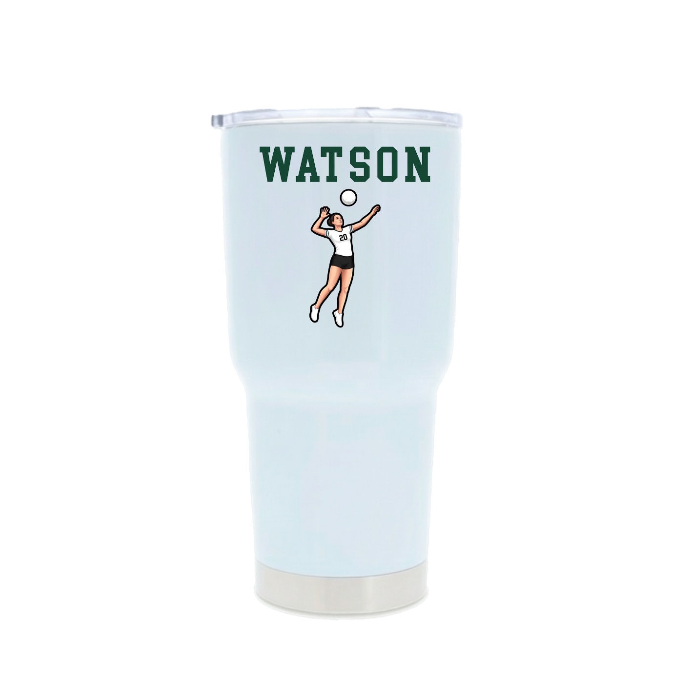 30oz Stainless Steel Tumbler — Shirsey in White