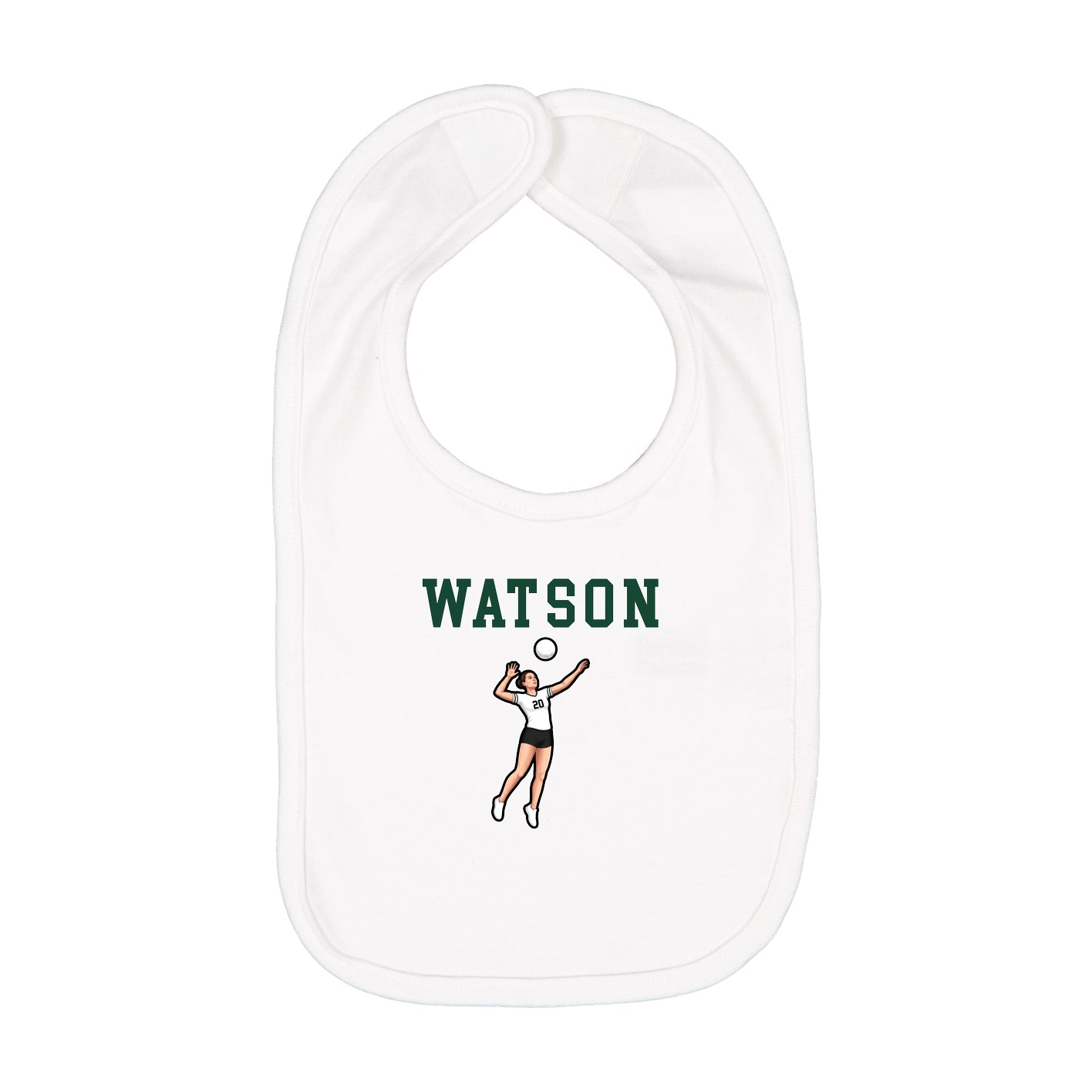 Infant Bib — Shirsey in White