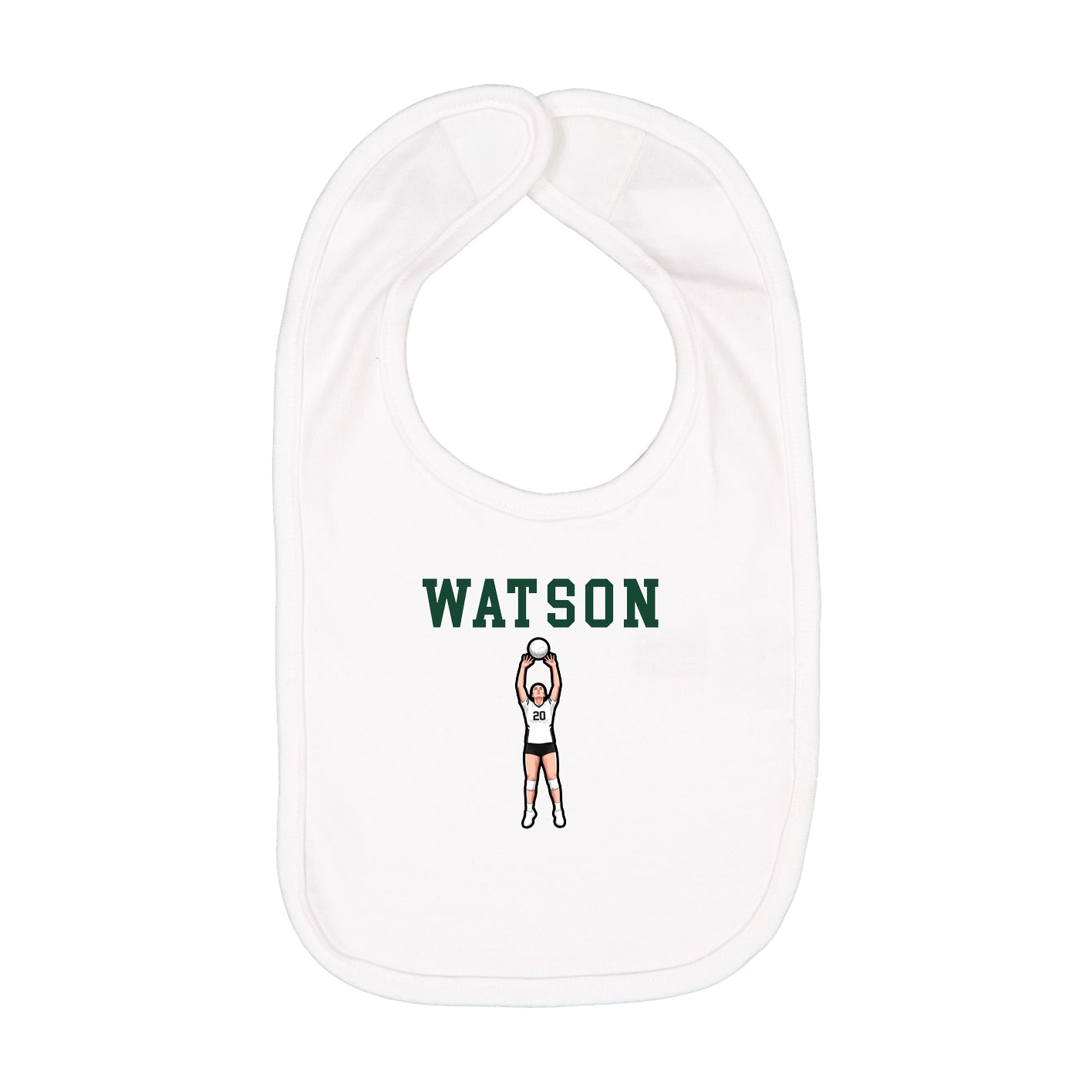 Infant Bib — Shirsey in White