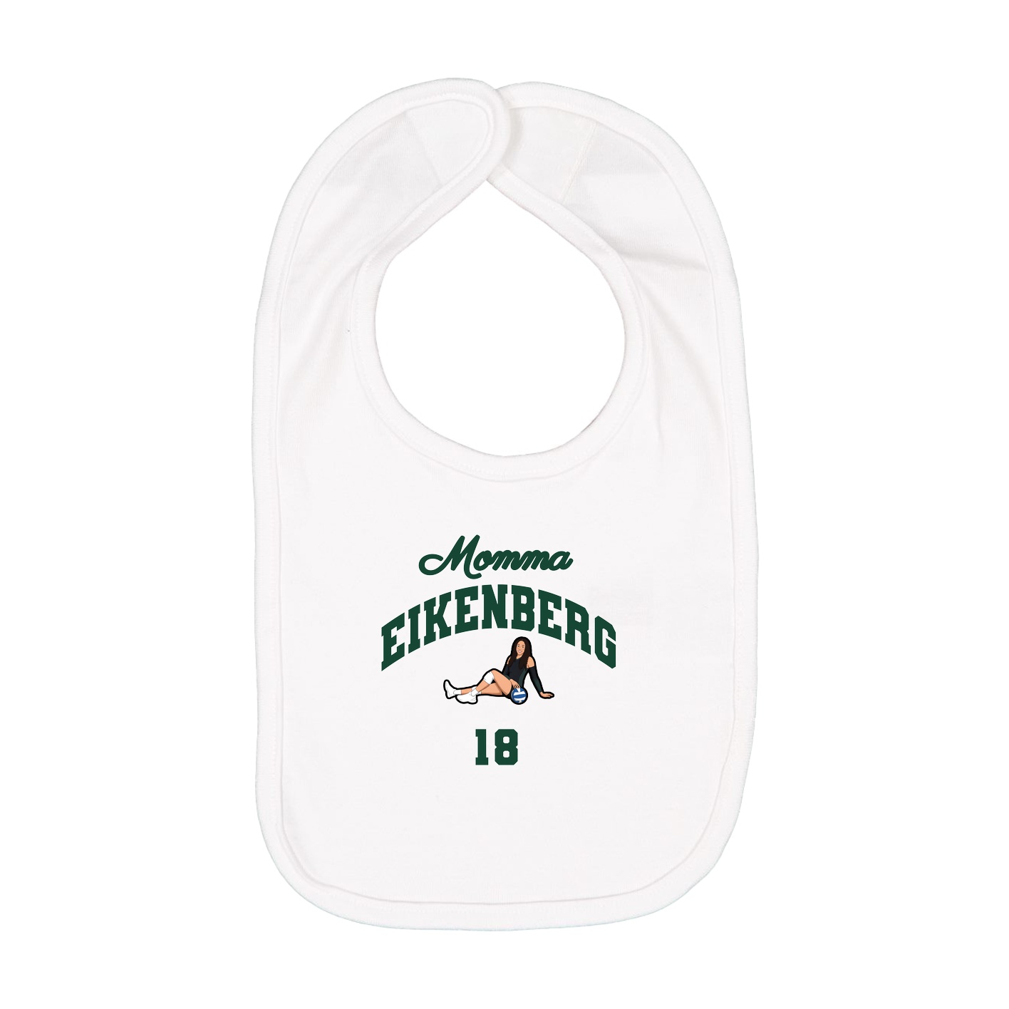 Infant Bib — Mothers Day Arch in White