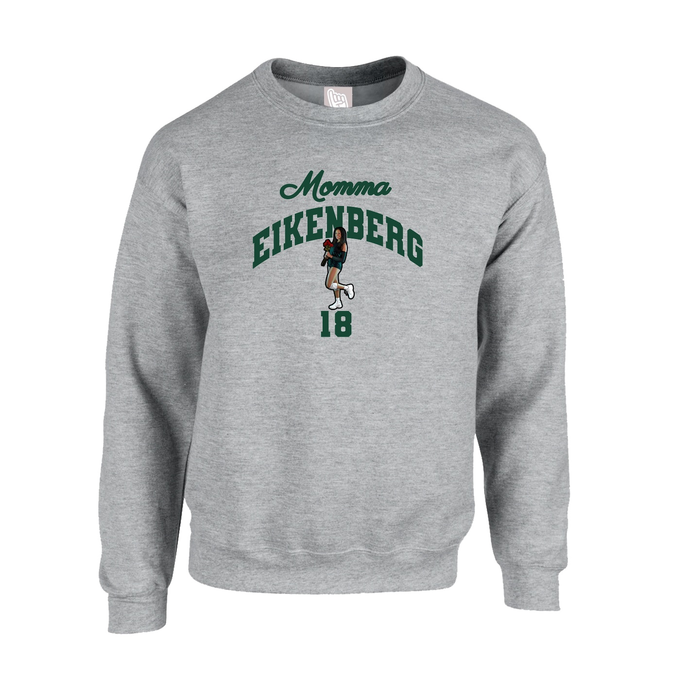 Fleece Crew — Mothers Day Arch in Grey