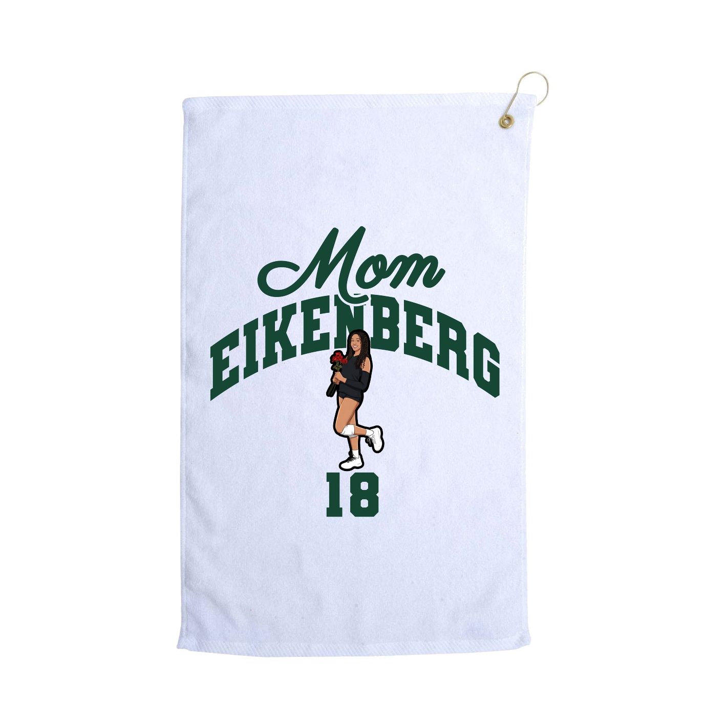 Golf Towel — Mothers Day Arch in White