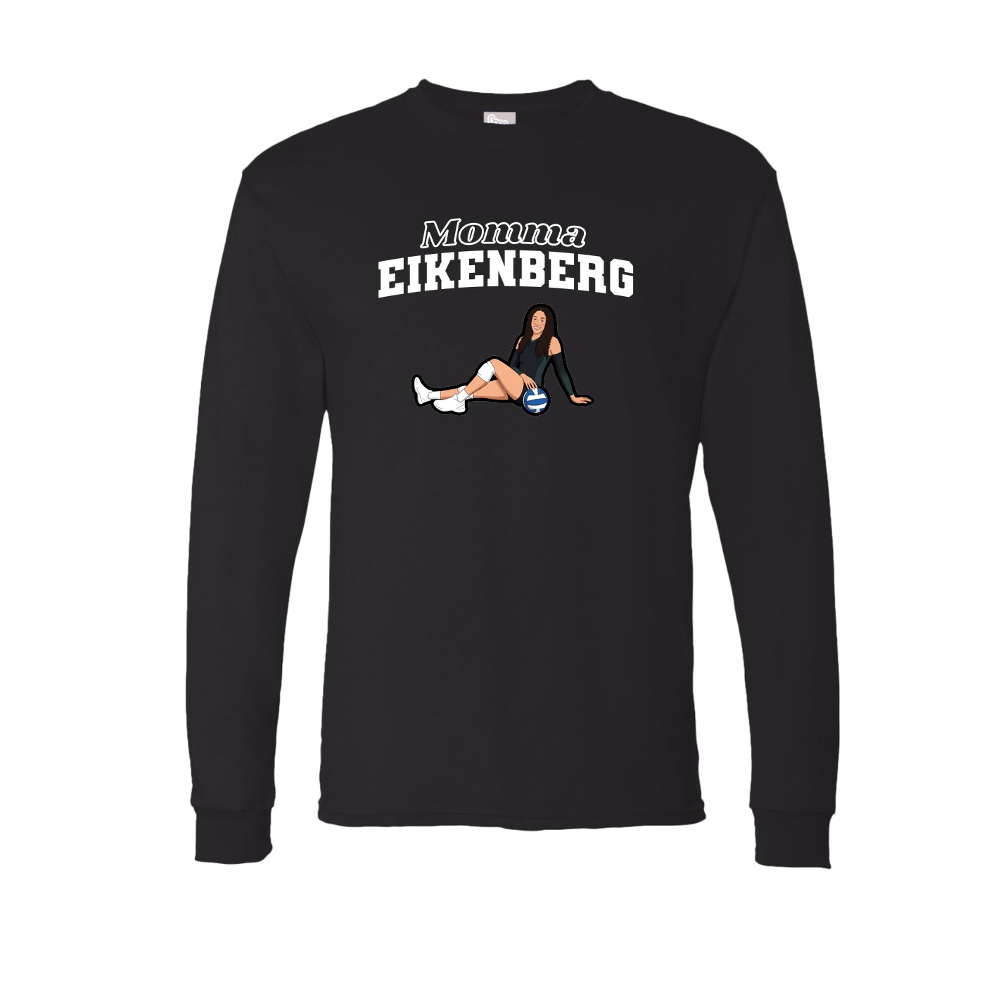 Long Sleeve Tee — Mothers Day Block in Black