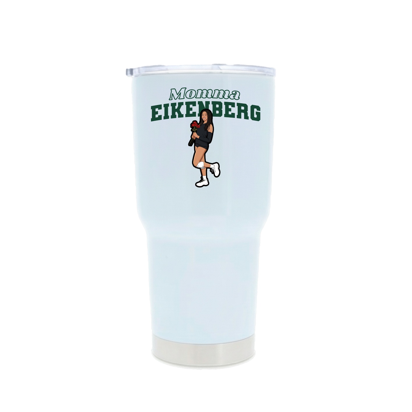 30oz Stainless Steel Tumbler — Mothers Day Block in White