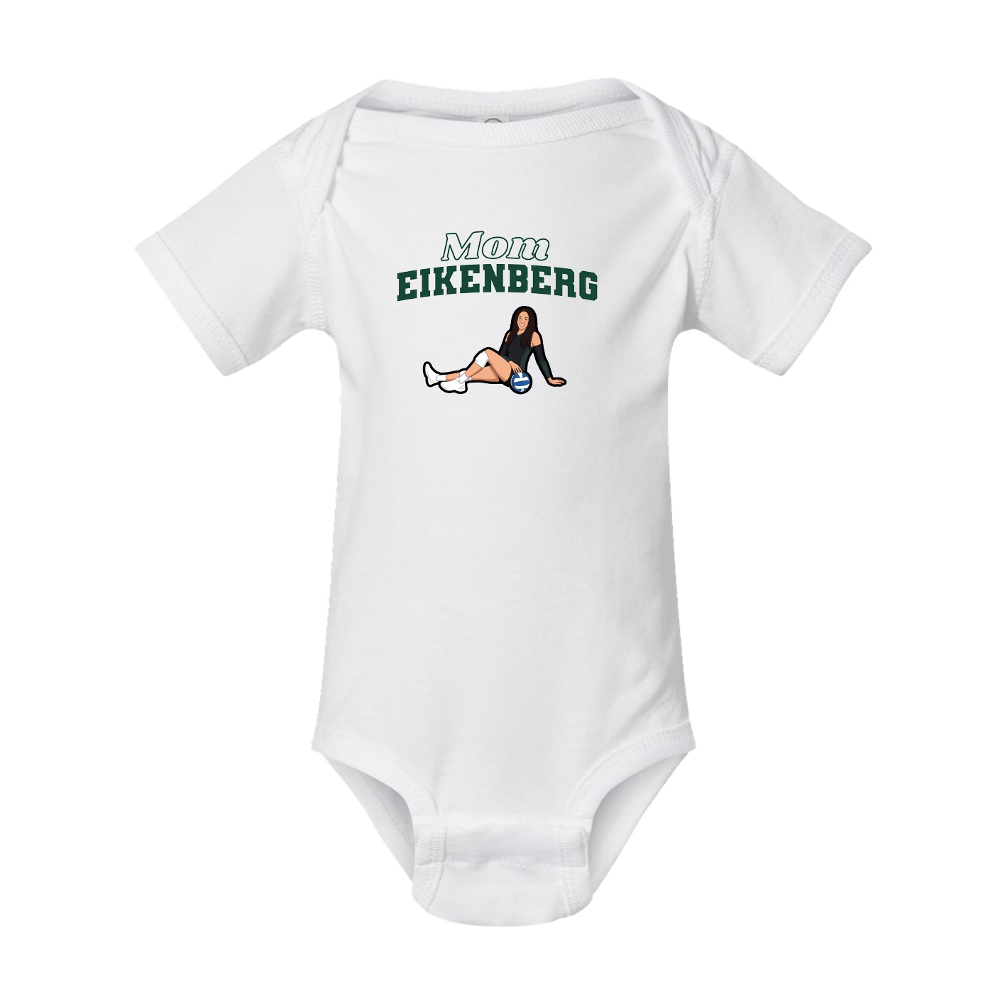 Baby Onesie — Mothers Day Block in White