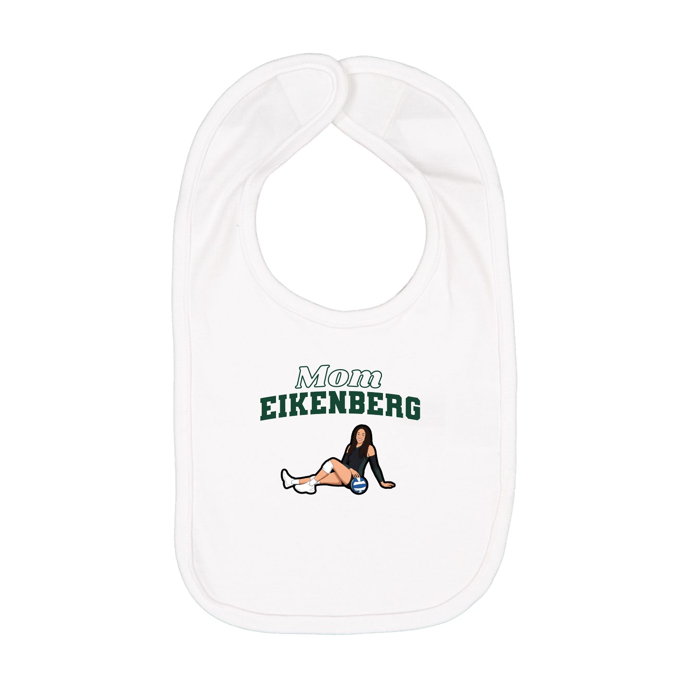 Infant Bib — Mothers Day Block in White