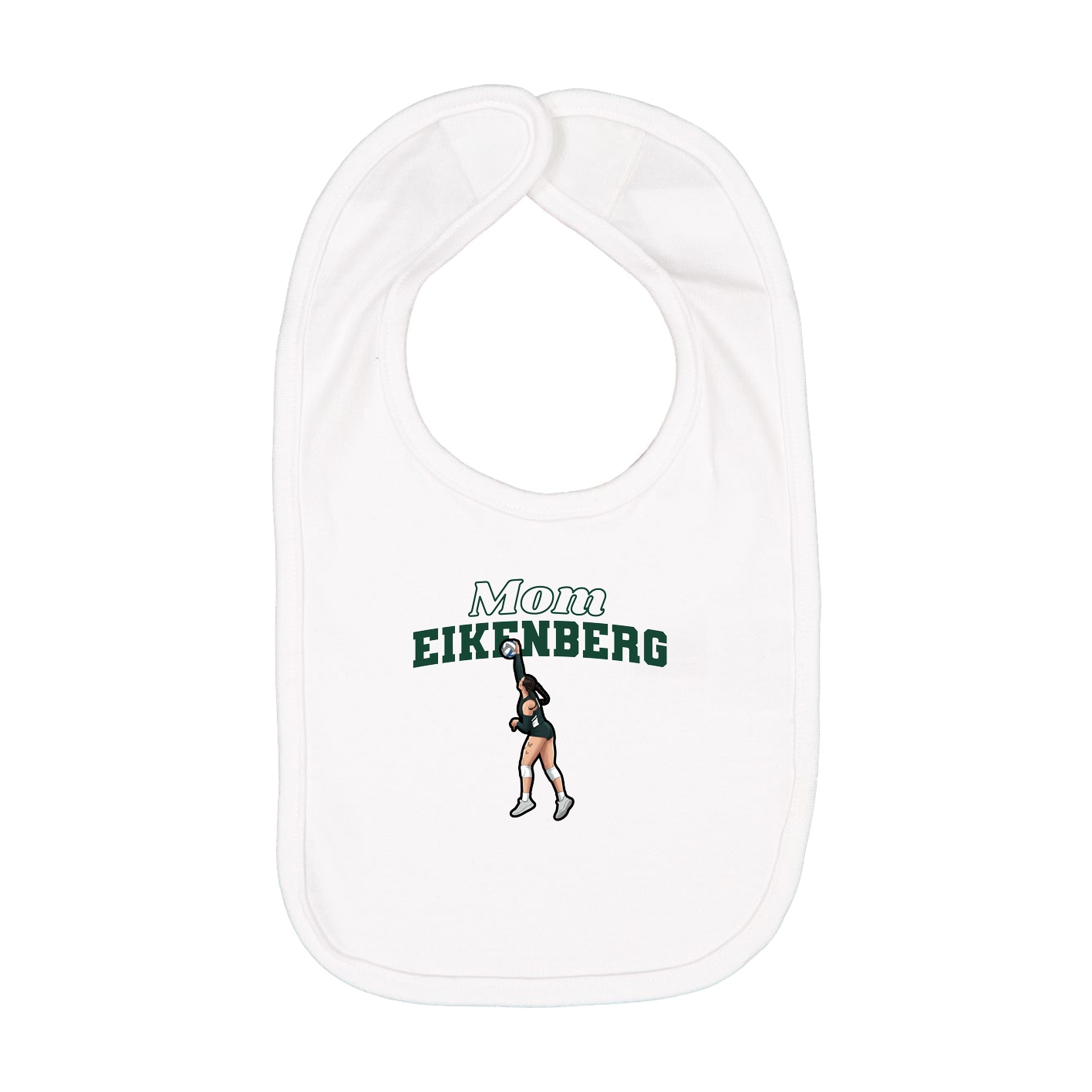 Infant Bib — Mothers Day Block in White
