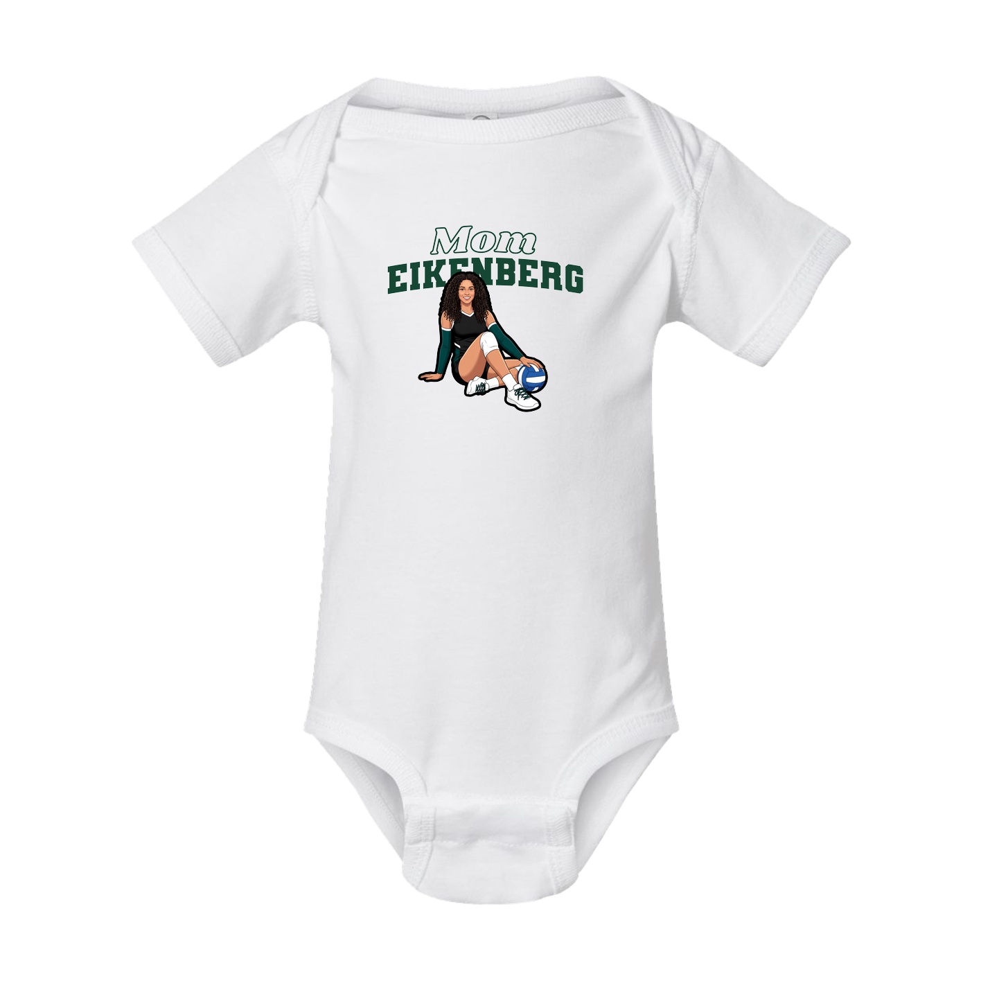 Baby Onesie — Mothers Day Block in White