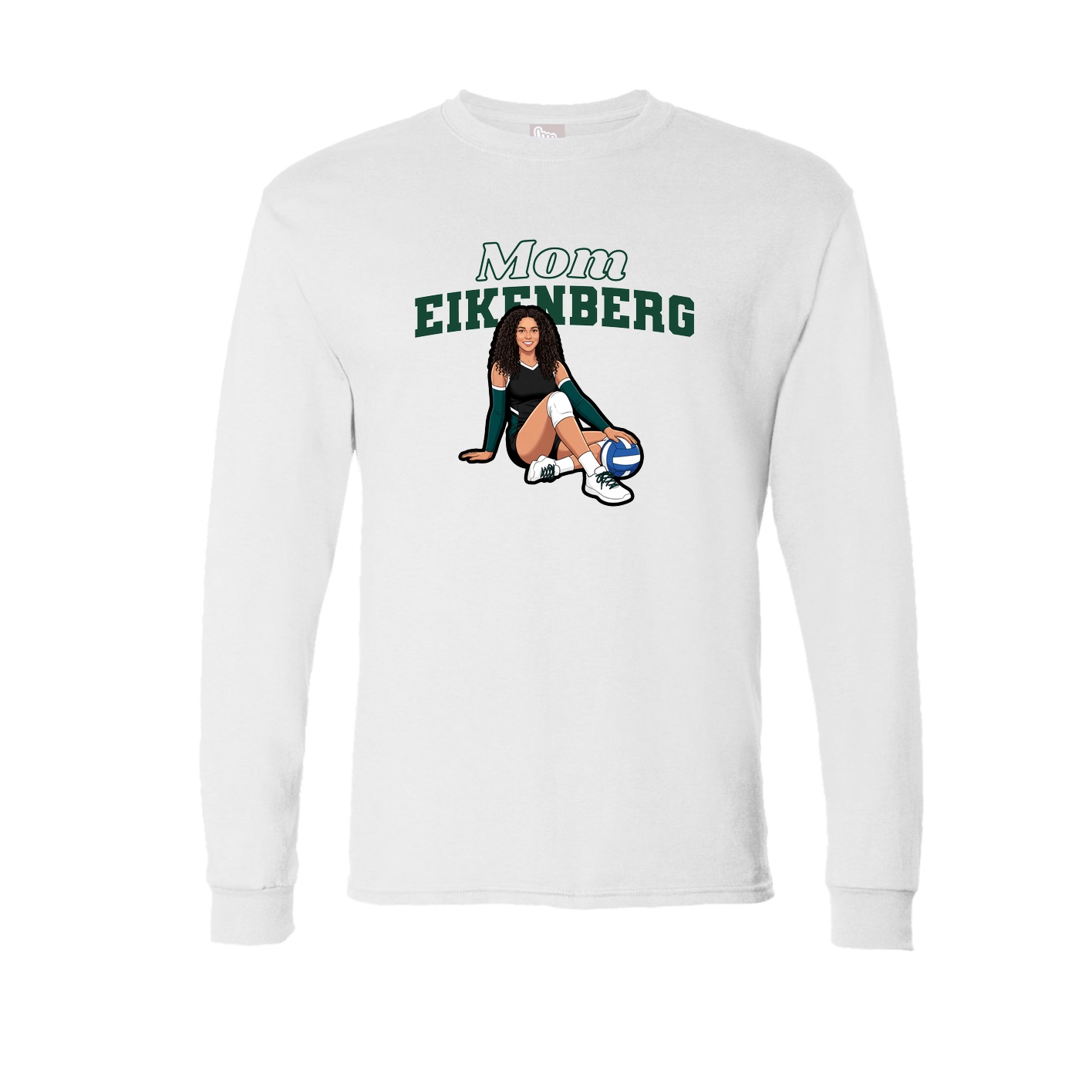Long Sleeve Tee — Mothers Day Block in White