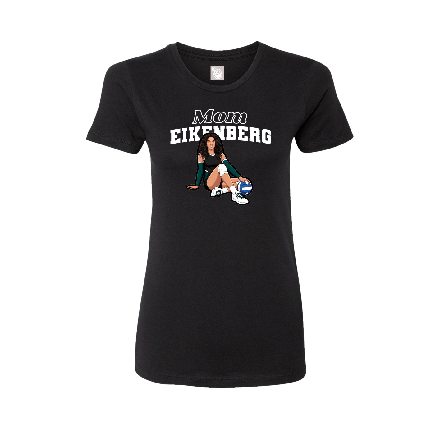 Womens Tee — Mothers Day Block in Black