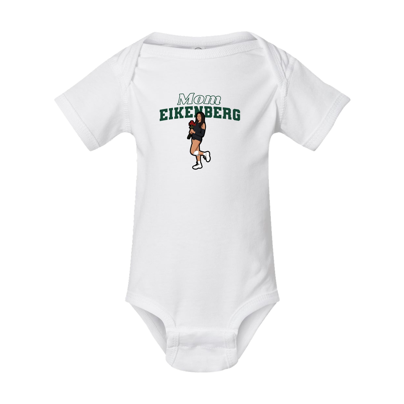 Baby Onesie — Mothers Day Block in White