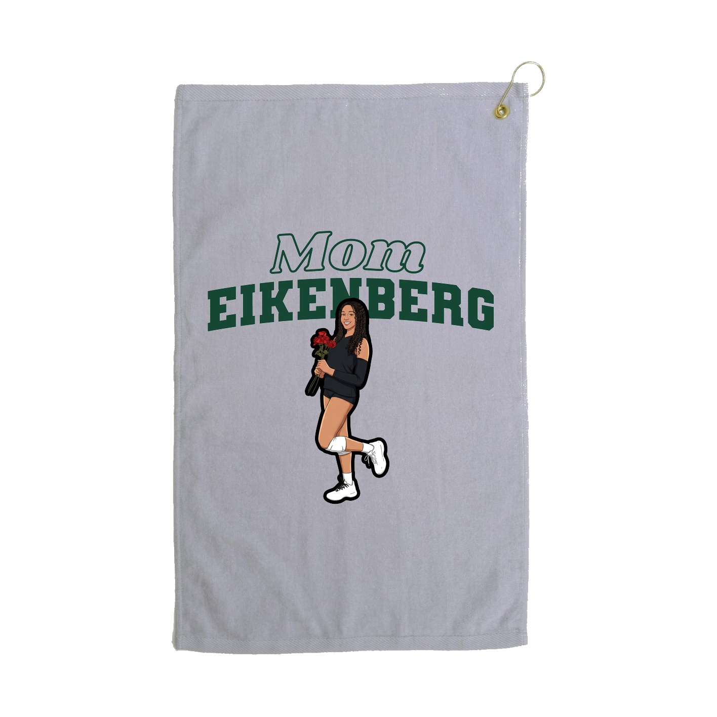 Golf Towel — Mothers Day Block in Grey