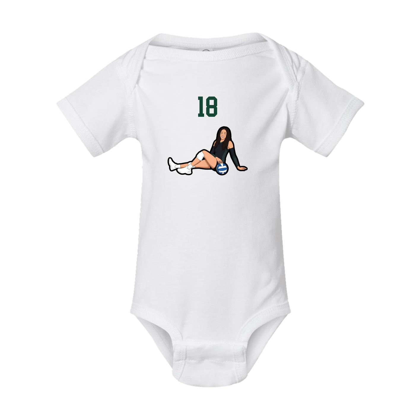 Baby Onesie — Number Top in White