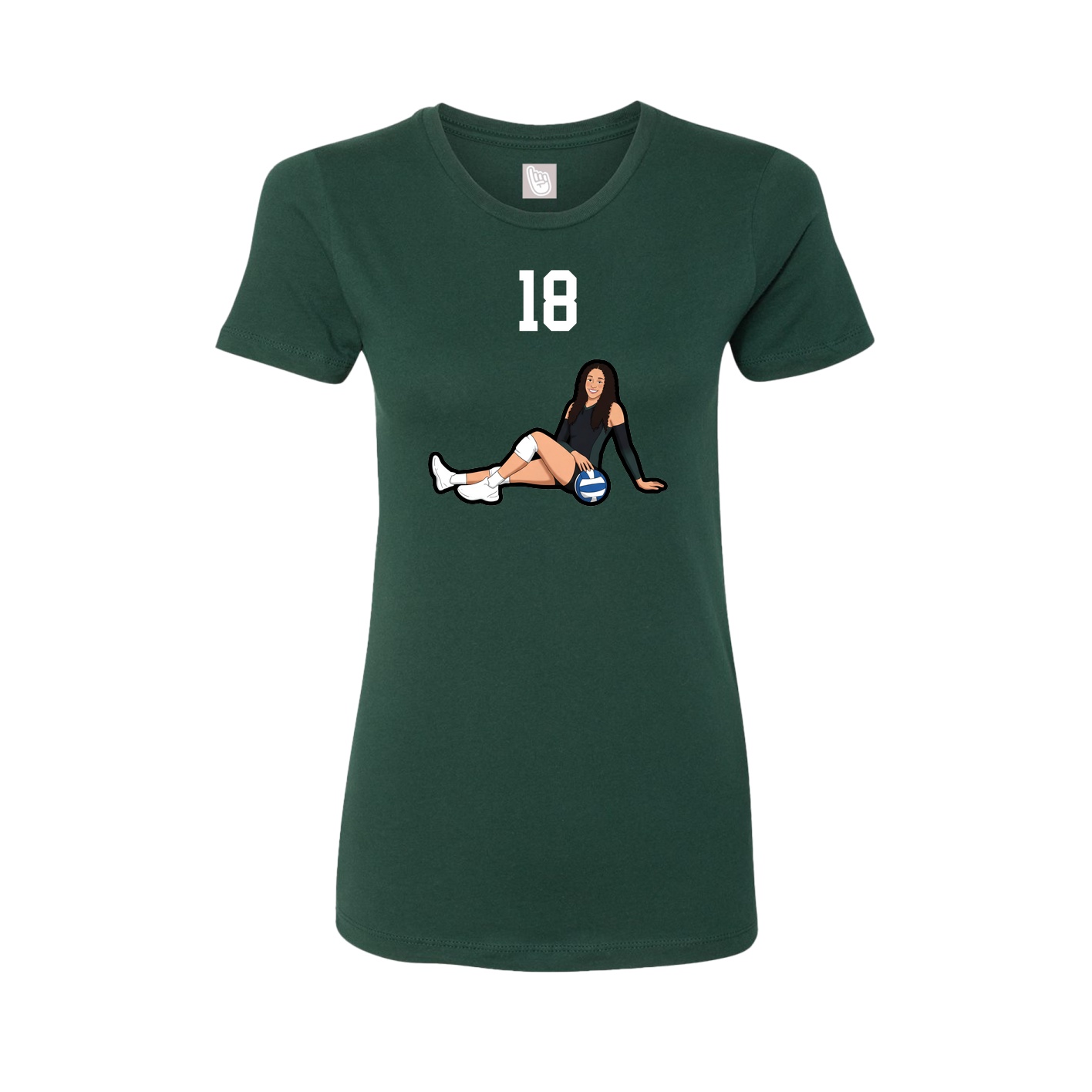 Womens Tee — Number Top in Green