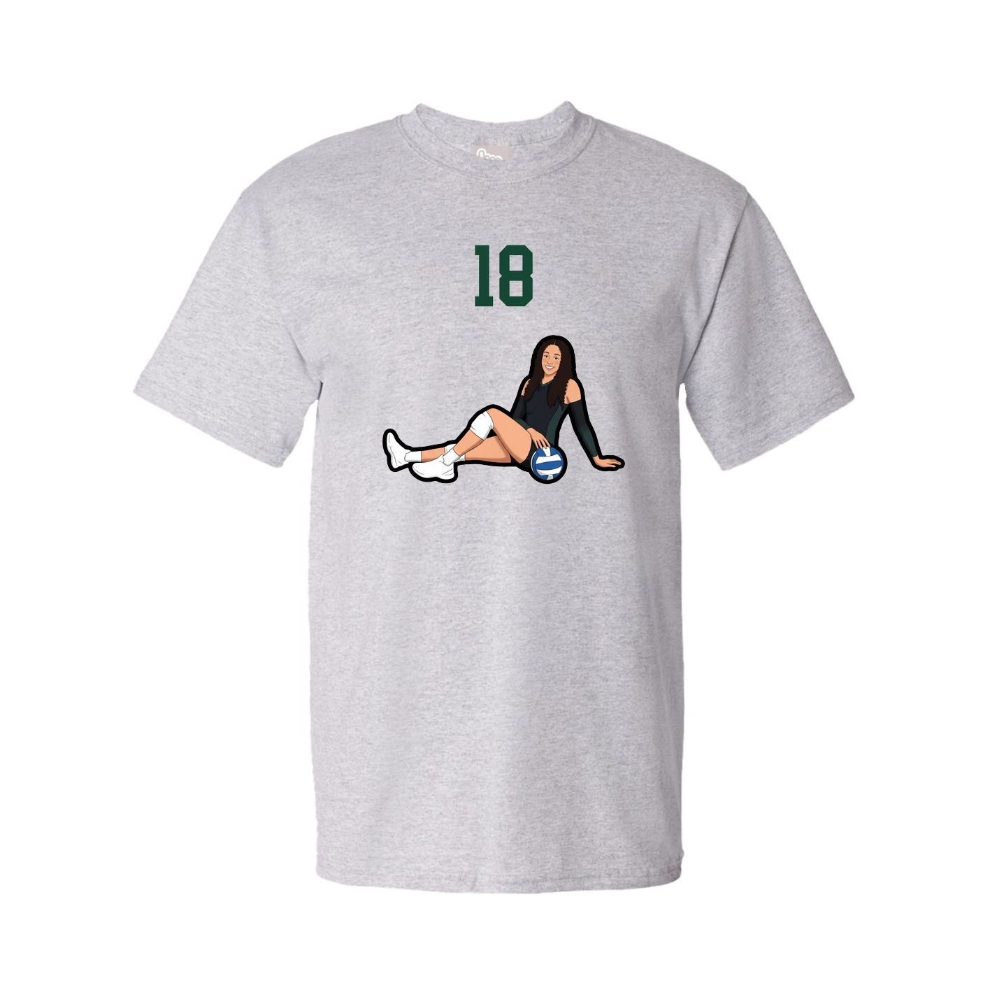 Youth Tee — Number Top in Grey
