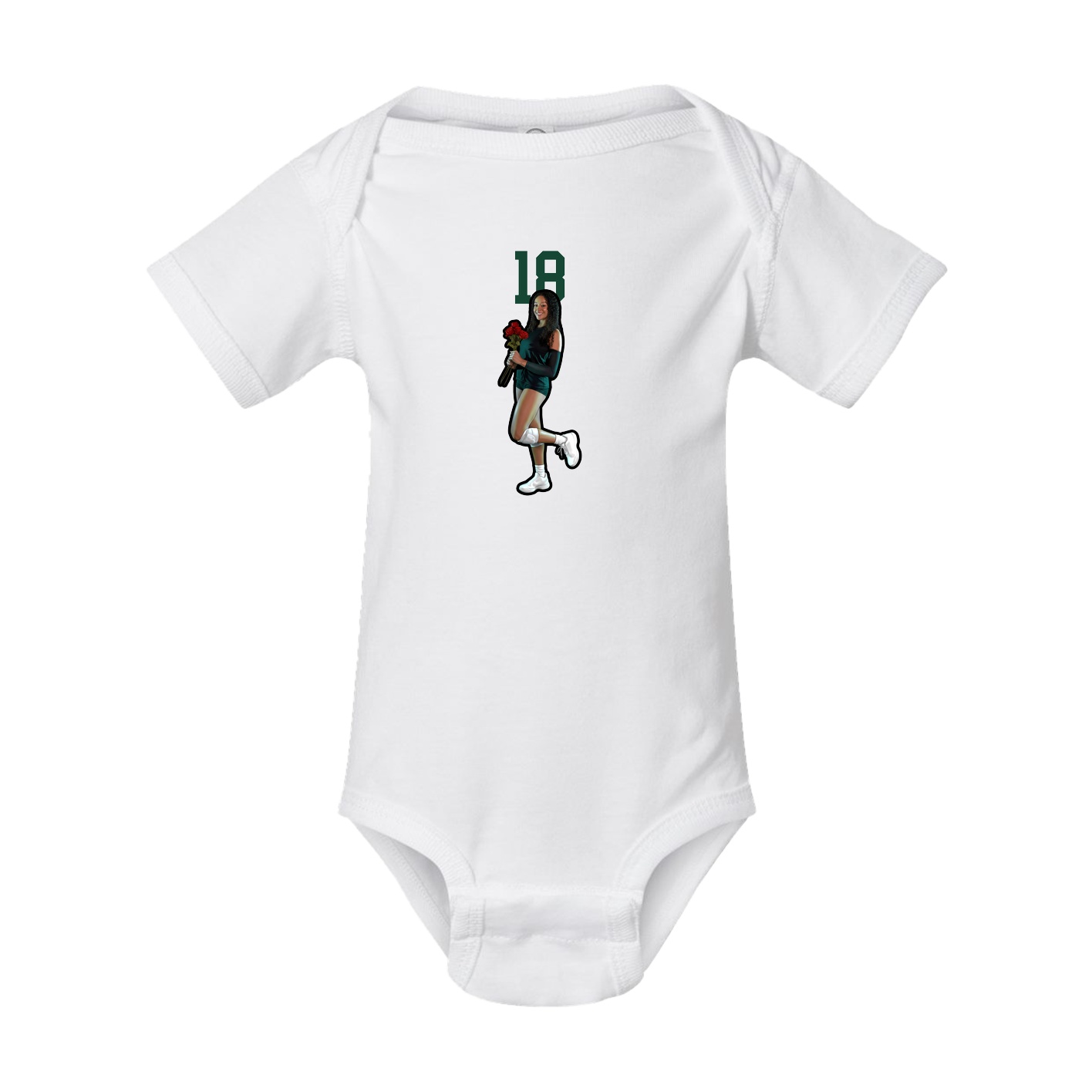 Baby Onesie — Number Top in White