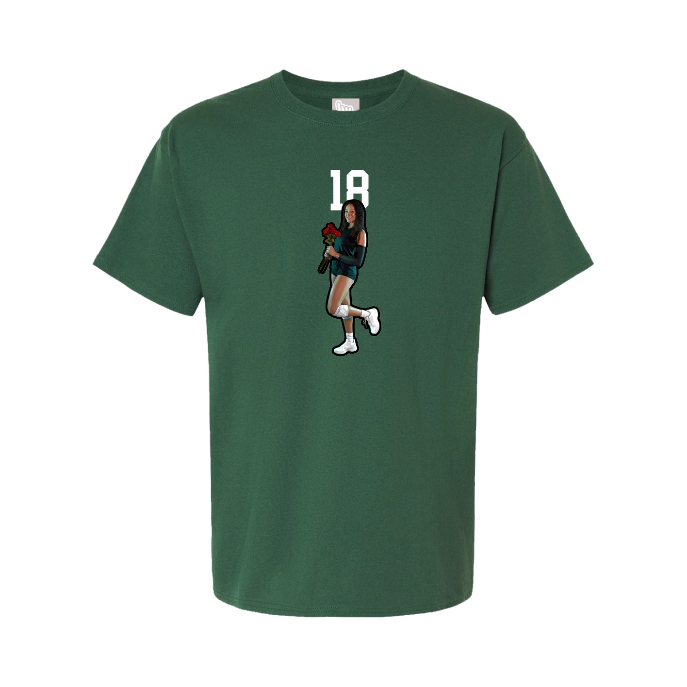 Youth Tee — Number Top in Green