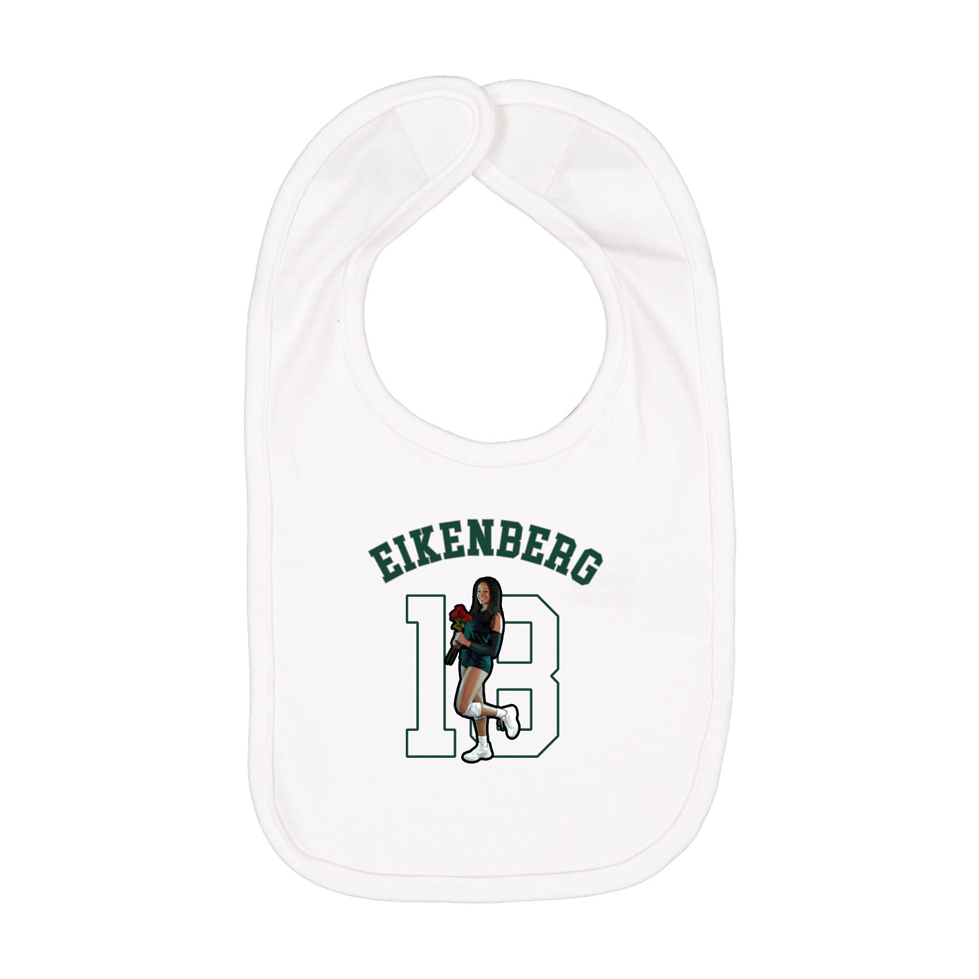 Infant Bib — Shirsey Arch in White